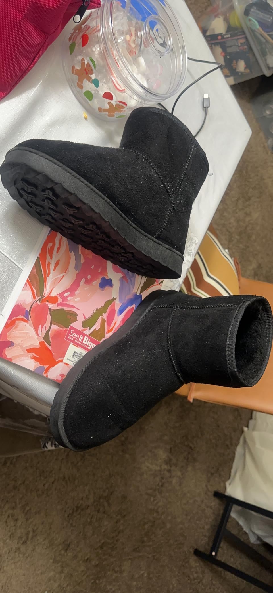 TruFox Womens Winter Boots Classic Faux Fur Lined Slip On Ankle Boots customer photo 1