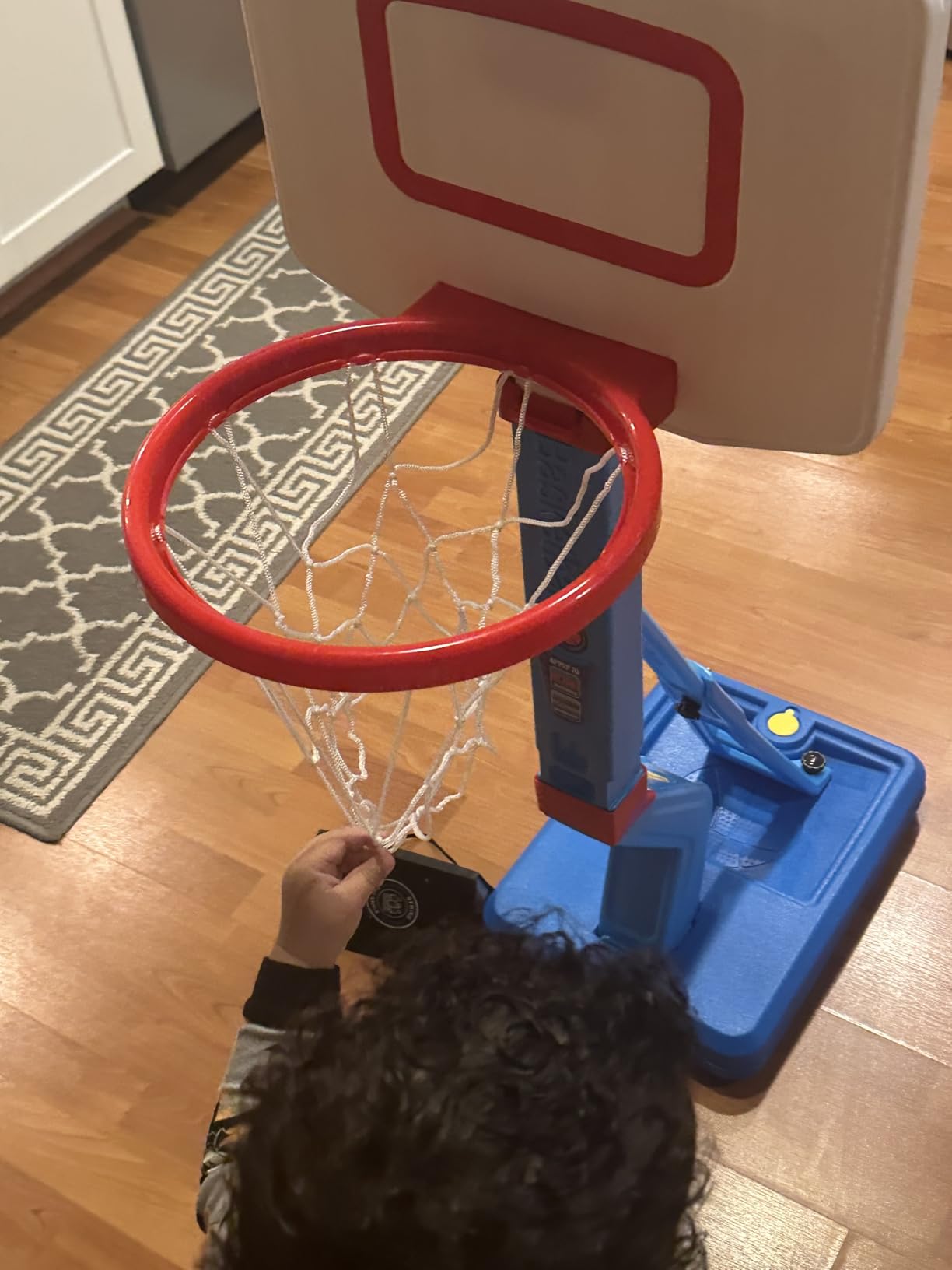 SUPER JOY Toddler Basketball Hoop - Height Adjustable Kids Basketball Hoops for Indoor & Outdoor Play - Portable Mini Basketball Goal for Poolside- Game Sport Toys for Boys & Girls Age 1 2 3 4 5 customer photo 2