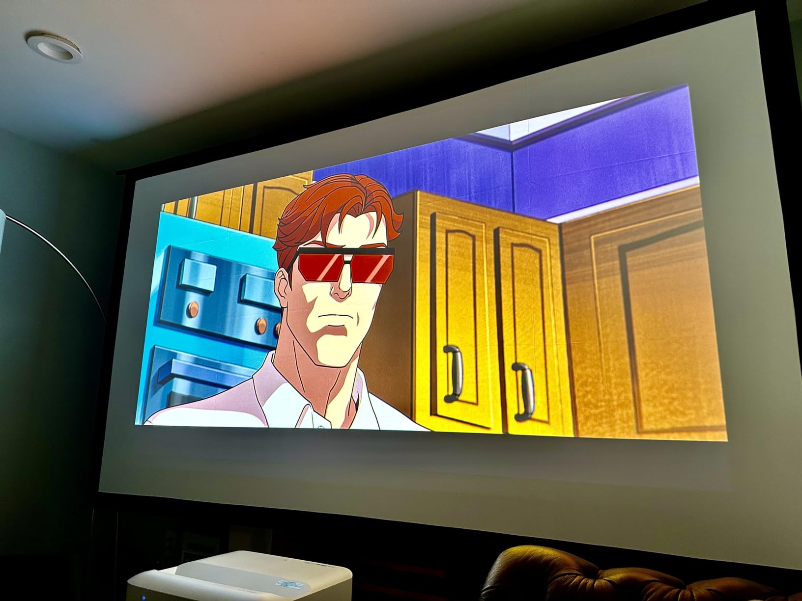 Epson EpiqVision LS650 4K PRO-UHD Ultra Short Throw Laser Projector | 3-Chip 3LCD 3600 Lumens, Android TV, HDR customer photo 2