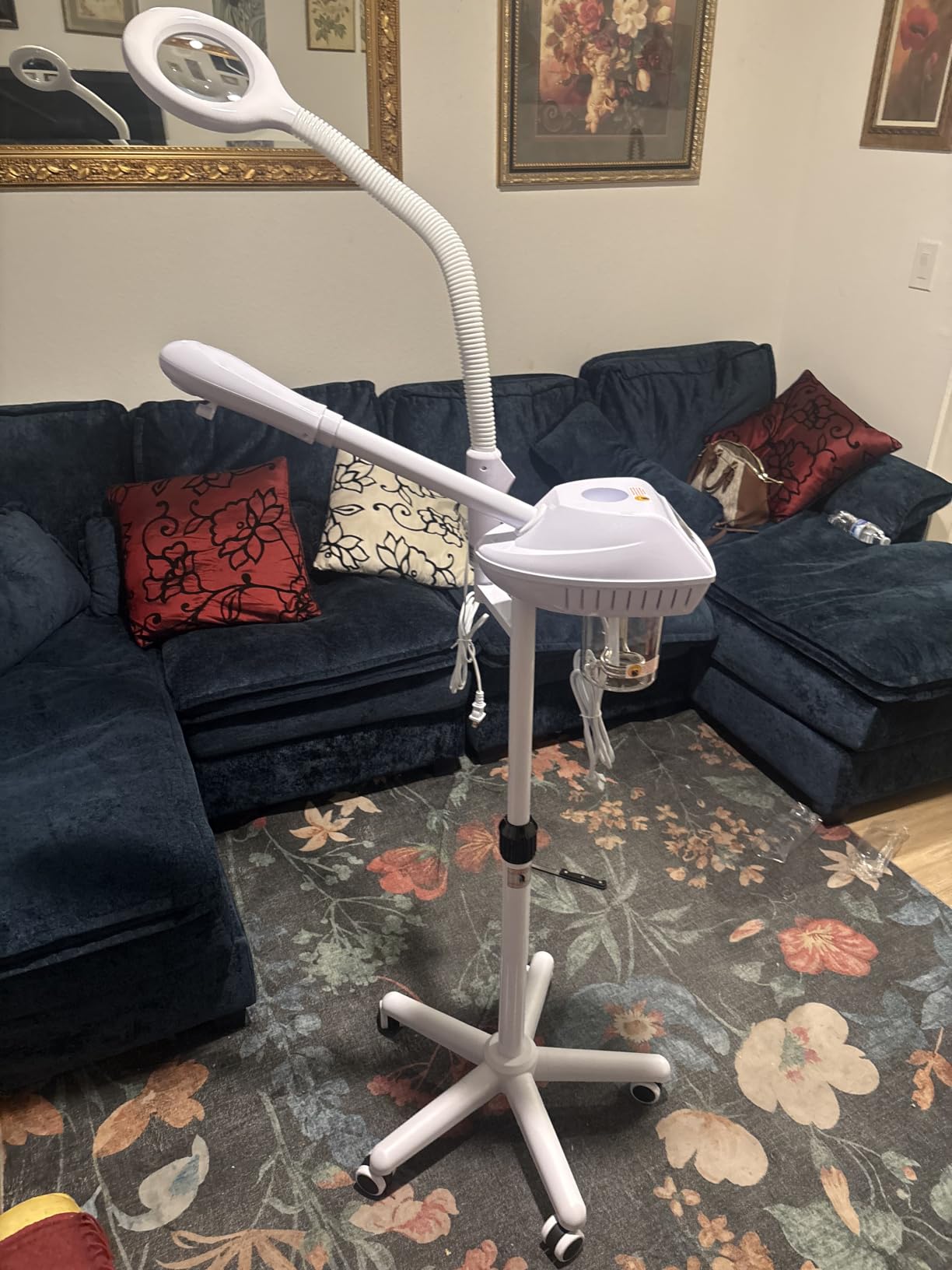 Professional Facial Steamer for Deep Hydration, 2in1 Ozone Face Steamer with 5X Magnifying Lamp, Suitable for Home Use or Beauty Spa Deep Cleansing and Hydration customer photo 2