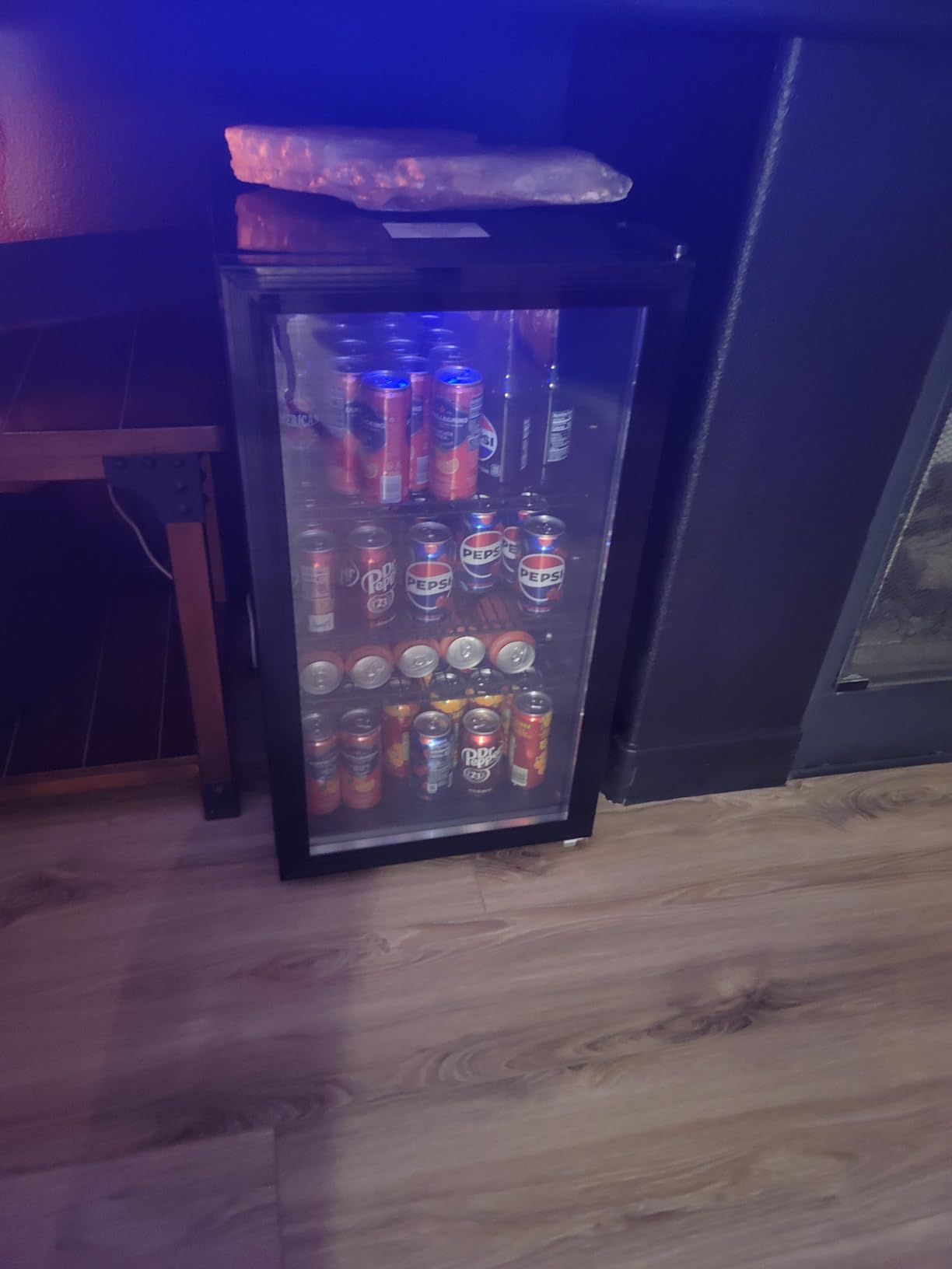 Manastin Beverage Refrigerator Cooler-130 Cans Freestanding Mini Fridge Cooler with Glass Door, Adjustable Shelves & Digital Temperature Display for Soda, Wine or Beer (Black, 3.2 Cu.Ft) customer photo 2
