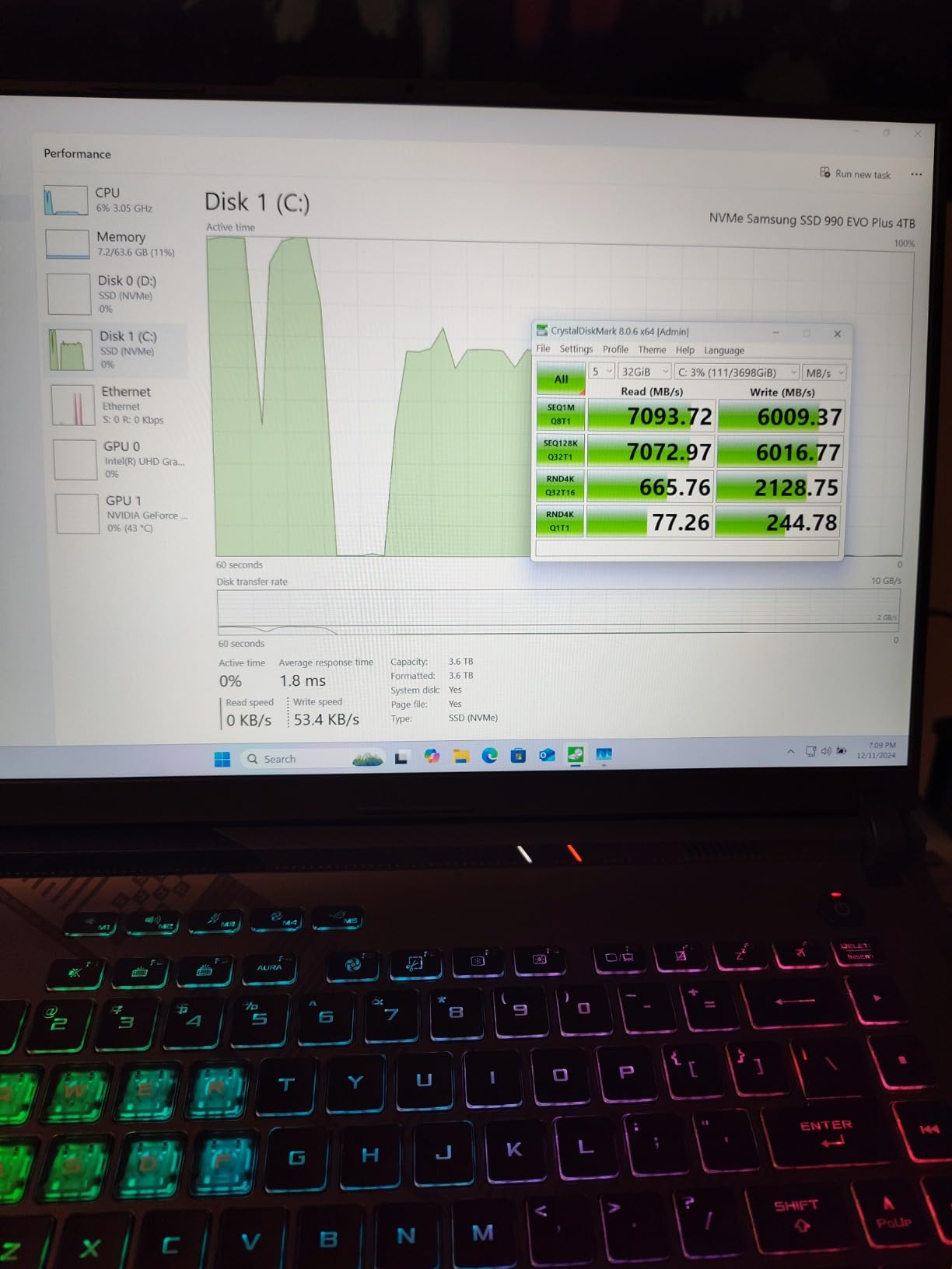 ASUS ROG Strix G16 Gaming Laptop, 165Hz Display, NVIDIA GeForce RTX 4060, Intel Core i7-13650HX, 16GB DDR5, 1TB PCIe Gen4 SSD, Wi-Fi 6E, Windows 11, G614JV-AS74 customer photo 1