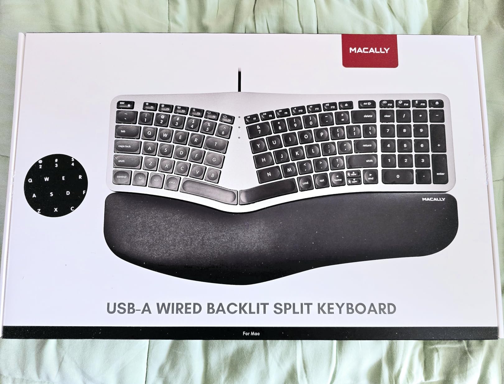 Macally Wired Ergonomic Keyboard for Mac - Compatible Backlit Apple Keyboard with Wrist Rest (Curved for Comfort) for MacBook Pro/Air, iMac, Mac mini customer photo 2