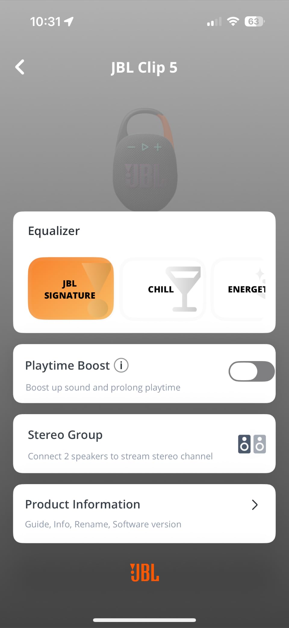 JBL Clip 5 - Ultra-Portable, Waterproof & Dustproof Bluetooth Speaker, Big JBL Pro Sound with Punchy bass, Integrated Carabiner, Up to 12 Hours of Play, Made in Part with Recycled Materials (Black) customer photo 1