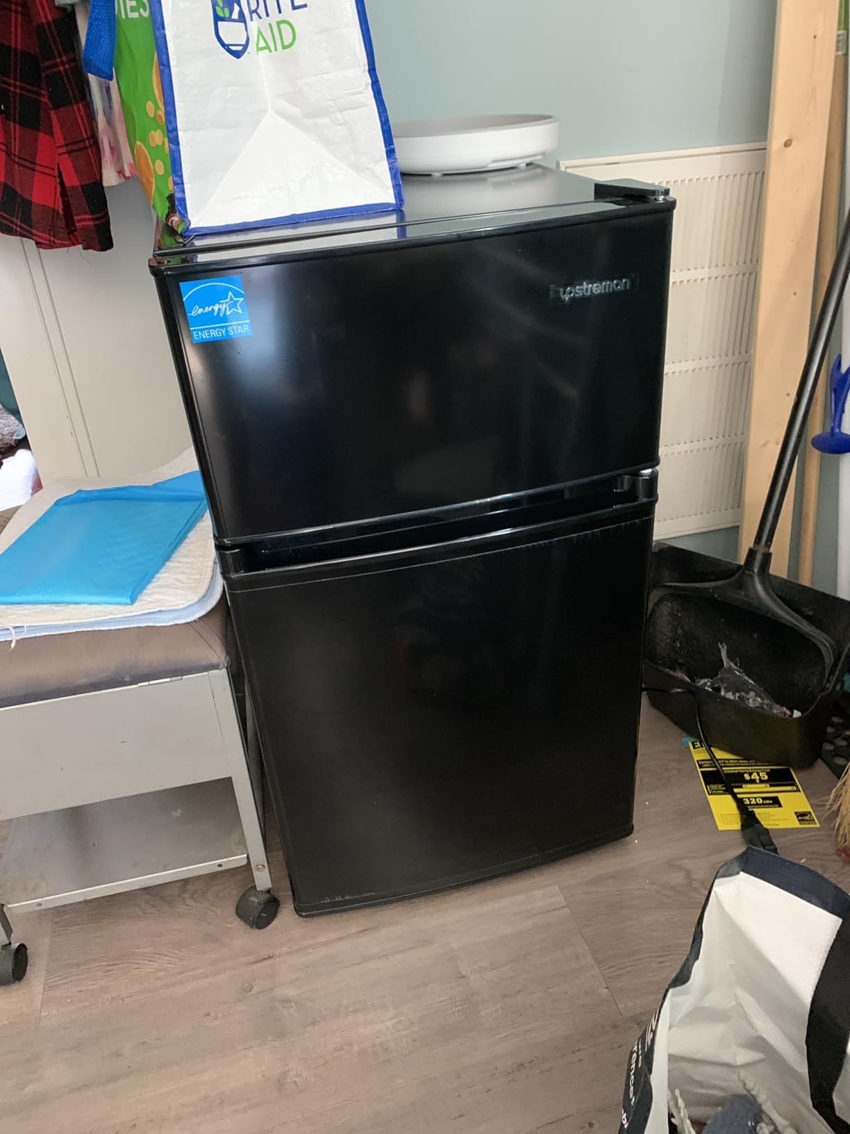 Upstreman 3.1 Cu.Ft Mini Fridge with Freezer, Stainless | Double Door Small Fridge, Adjustable Thermostat, Energy Saving, for Office, Dorm, Bedroom customer photo 2