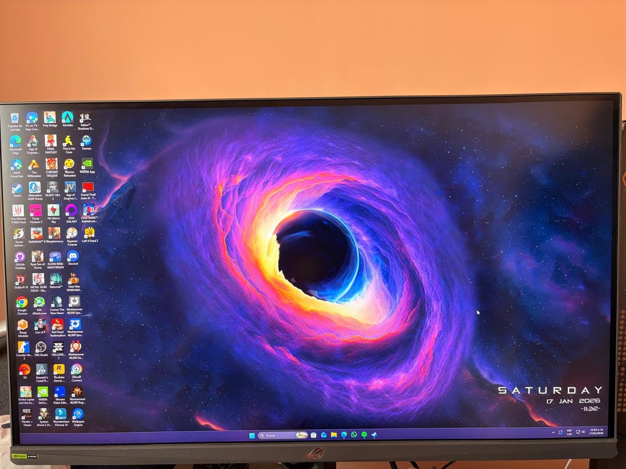 ASUS ROG Strix XG27ACS 27 Inch 1440p 180Hz USB-C G-SYNC HDR Gaming Monitor, DisplayHDR 400, sRGB 133%, 1ms GTG, Fast IPS, ELMB Sync customer photo 1