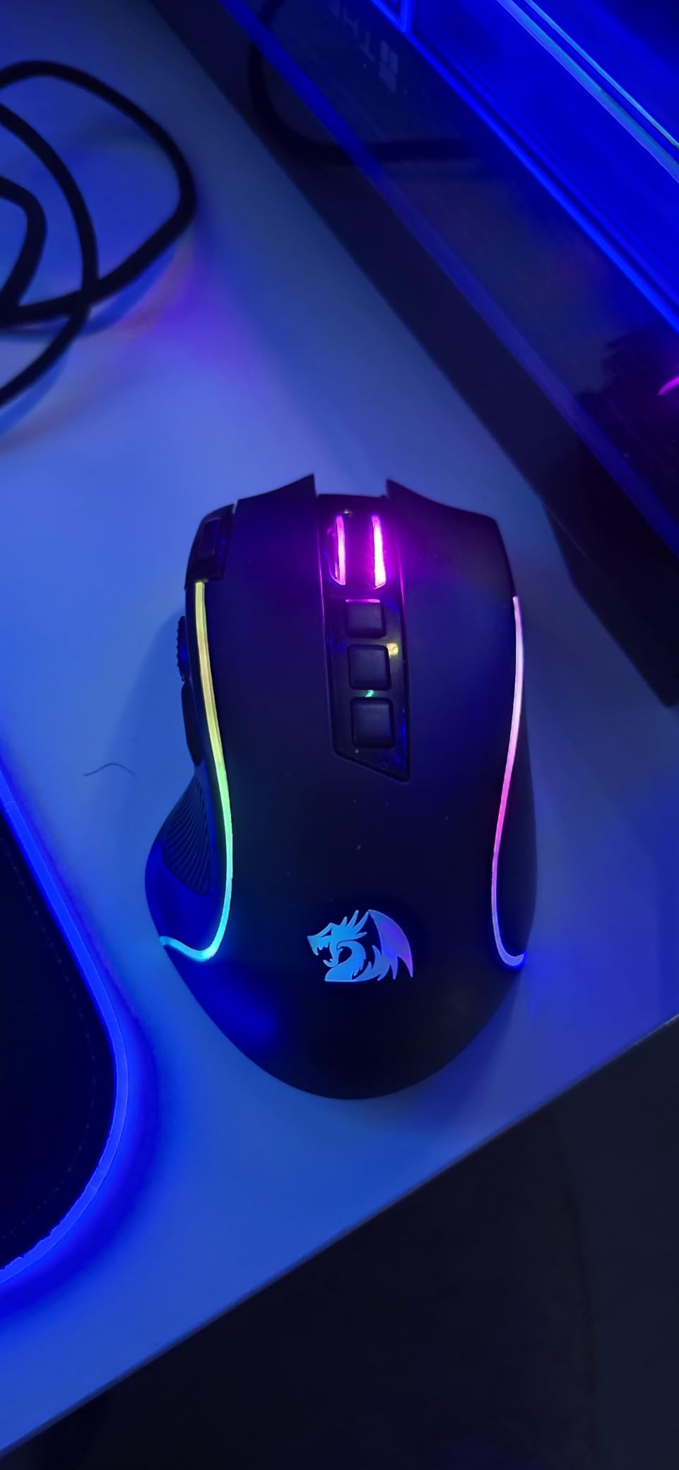 Redragon M612 PRO RGB Gaming Mouse, 8000 DPI Wired/Wireless Optical Mouse with 9 Programmable Buttons & 7 Backlit Modes, BT & 2.4G Wireless, Software Supports DIY Keybinds Rapid Fire Button customer photo 1