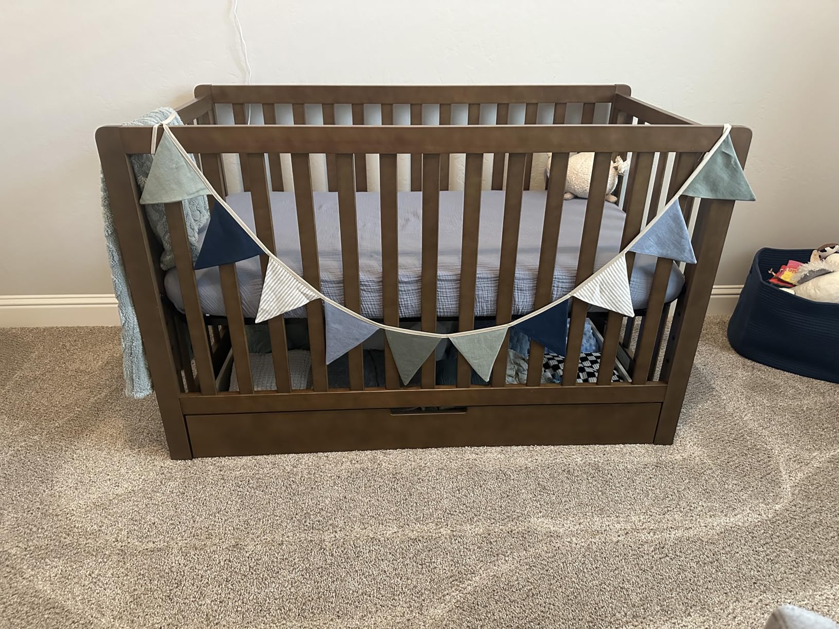 Carter's by Davinci Colby 4-in-1 Convertible Crib w/Trundle Storage, Walnut | GREENGUARD Certified Baby Crib w/ Storage - Convertible to Toddler Bed, Daybed, Full-Size Bed - 4 Adjustable Mattress Heights customer photo 1