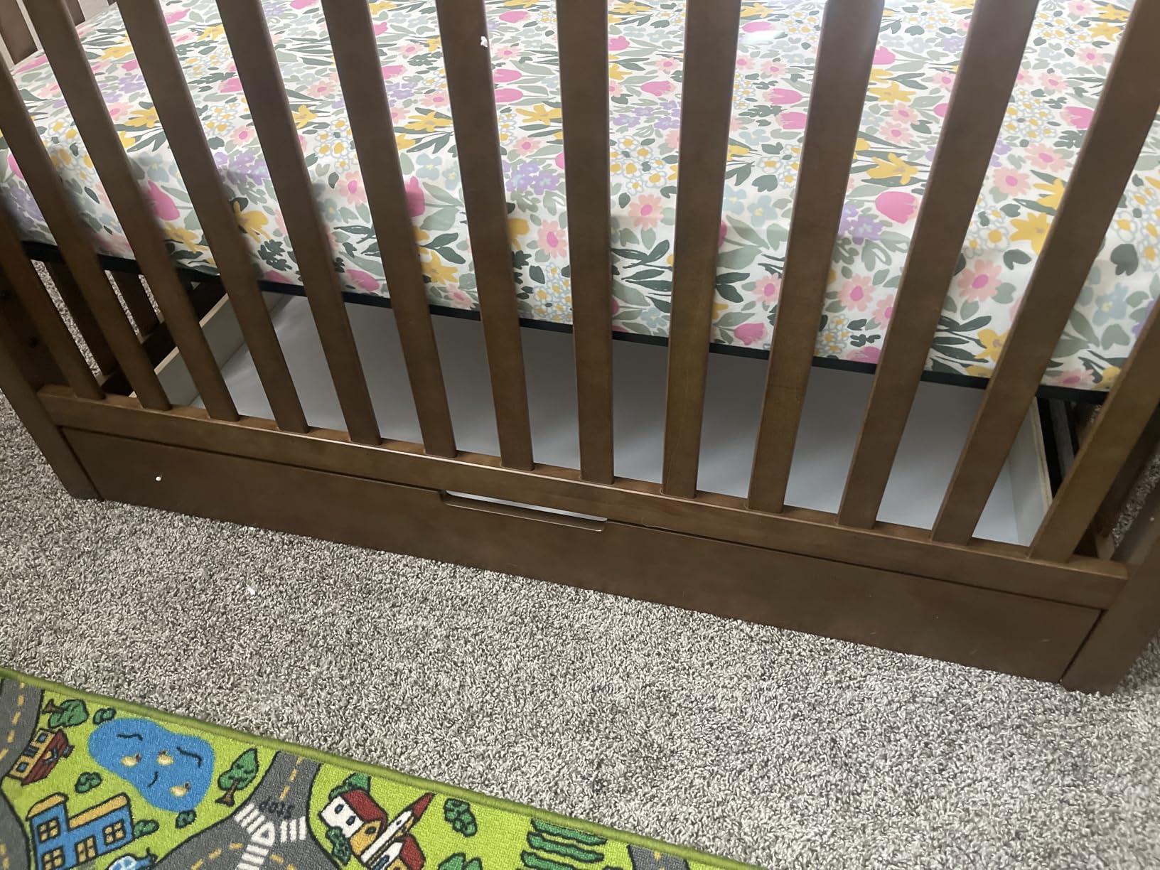 Carter's by Davinci Colby 4-in-1 Convertible Crib w/Trundle Storage, Walnut | GREENGUARD Certified Baby Crib w/ Storage - Convertible to Toddler Bed, Daybed, Full-Size Bed - 4 Adjustable Mattress Heights customer photo 2