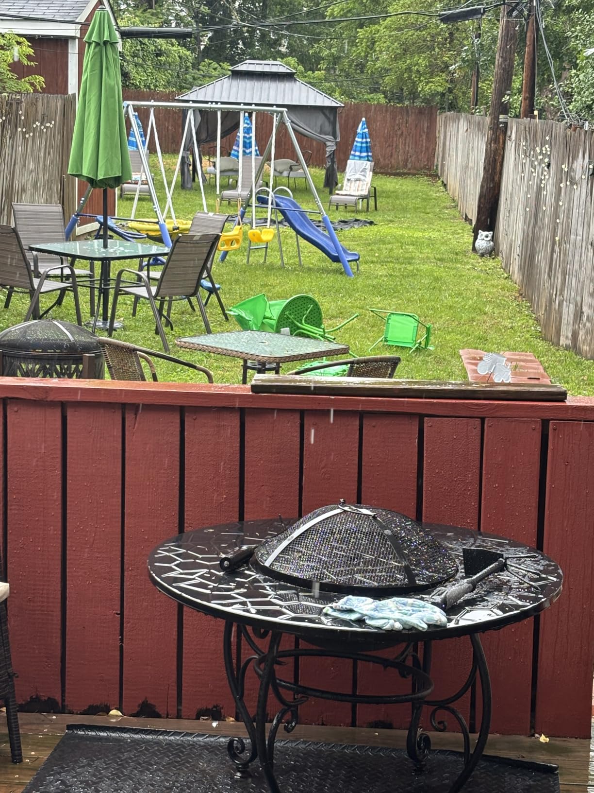Sportspower Taylor 700lbs Galvanized Metal Swing Set for Kids for Backyard & Outdoors with Teeter-Totter, Saucer & Standing Swings, & 5ft Slide, 7.55' D x 13.88' W x 6.07' H, Bonus Anchor Kit customer photo 2