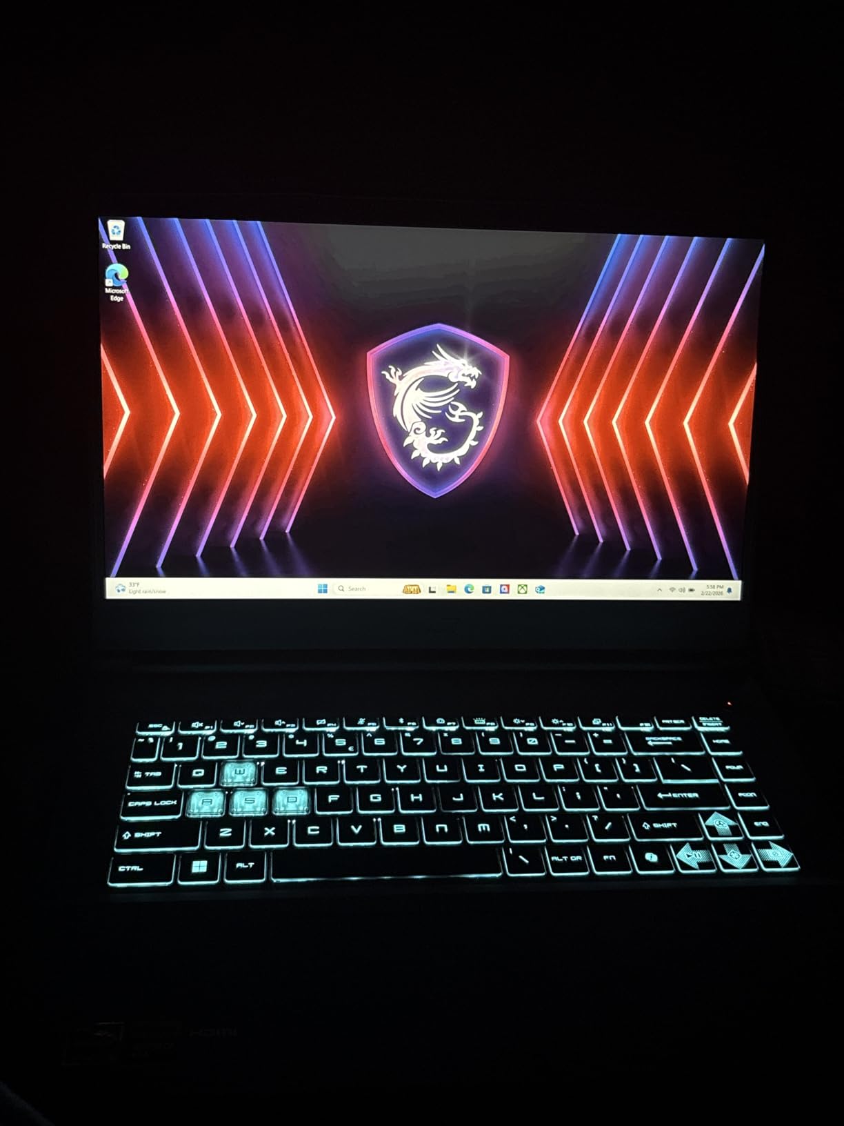 msi Thin A15 15.6 inch 144Hz FHD Gaming Laptop: Ryzen 5-7535HS, NVIDIA Geforce RTX 2050, 8GB DDR5, 512GB NVMe SSD, Cooler Boost 5, Win 11: Black B7UCX-218US customer photo 2
