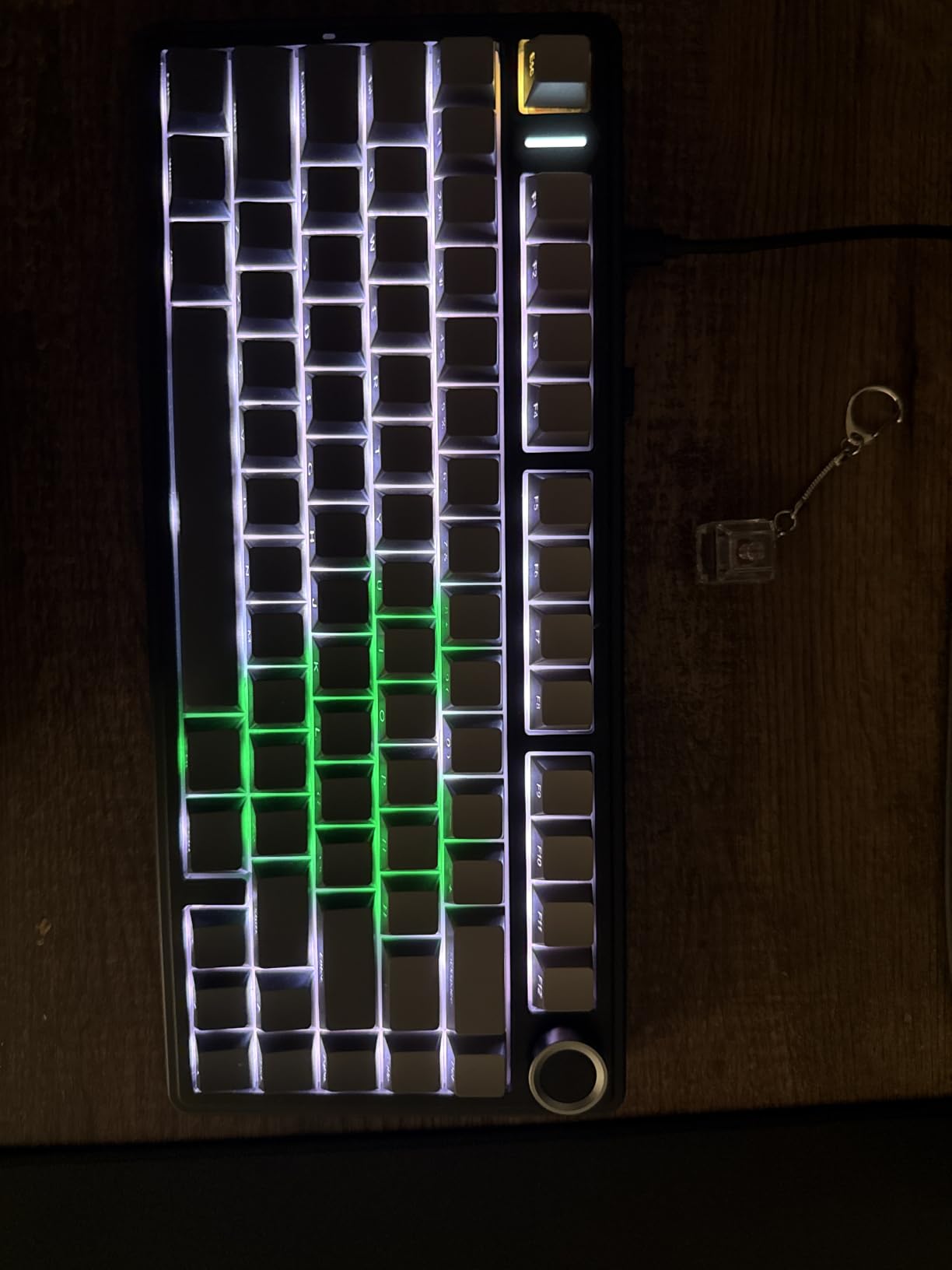 AULA F75 Pro Wireless Mechanical Keyboard, 75% Hot Swappable Custom Keyboard with Knob, RGB Backlit, Pre-lubed Reaper Switches, Side Printed PBT Keycaps, 2.4GHz/USB-C/BT5.0 Mechanical Gaming Keyboards customer photo 1