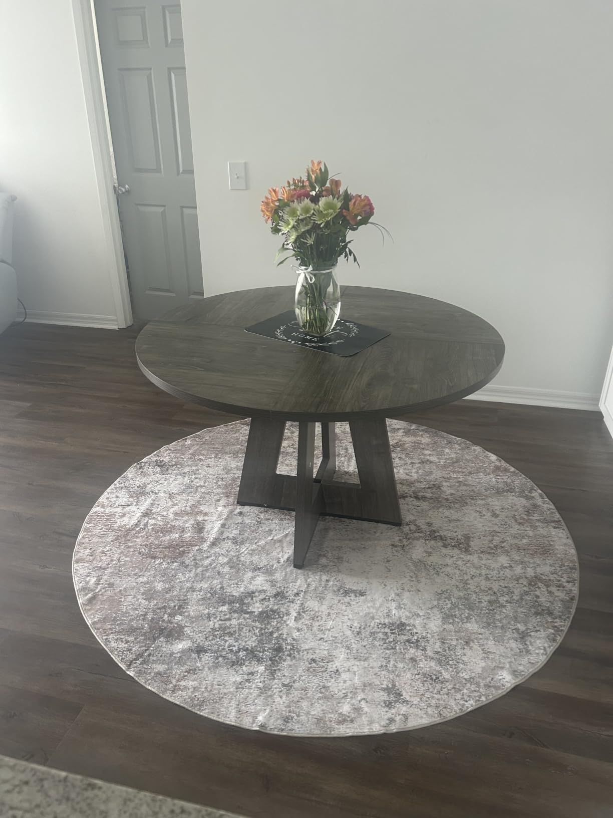 Tribesigns 47 inch Round Dining Table Wood Kitchen Table for Dining Room, 47