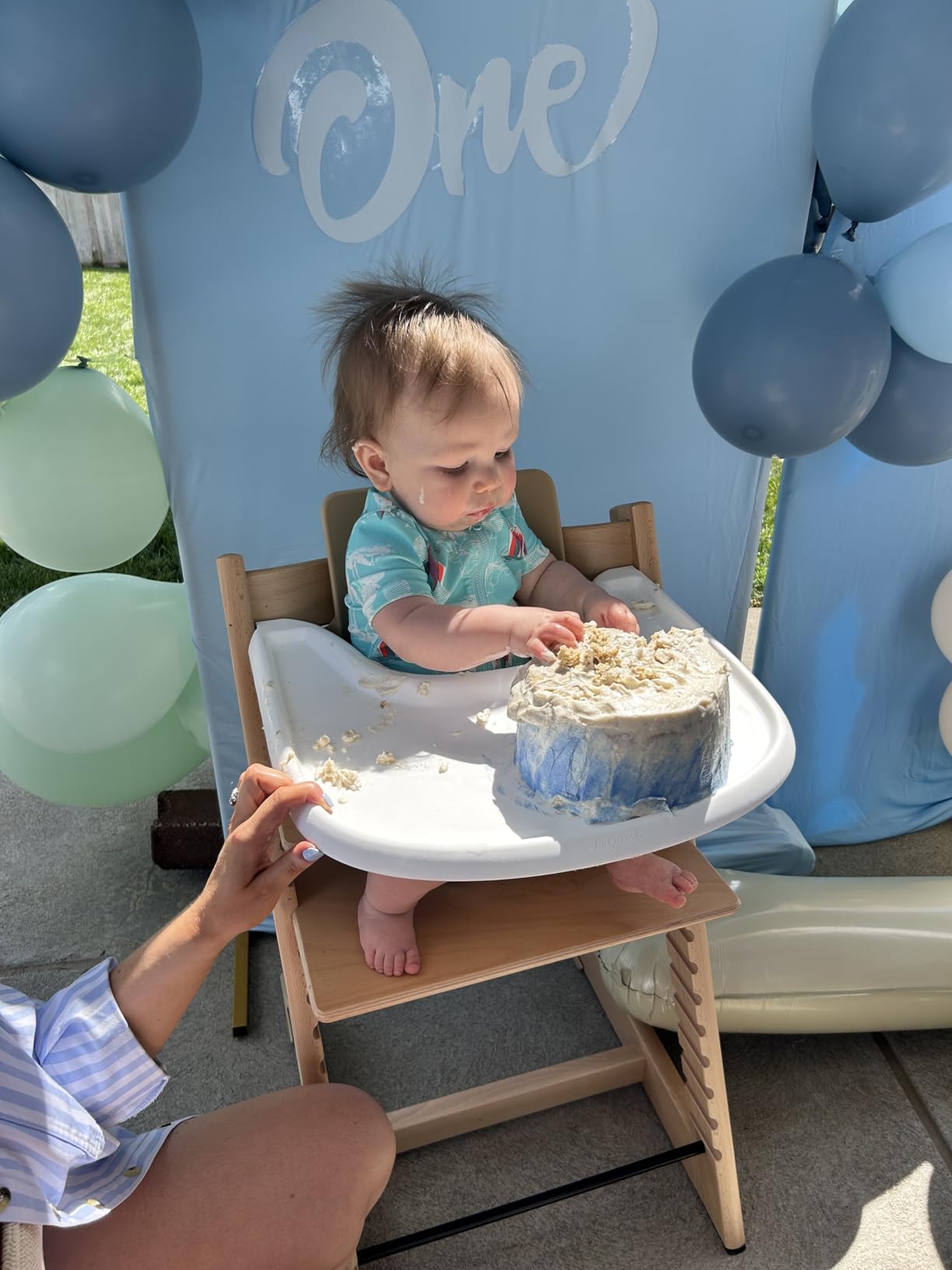 Stokke Tripp Trapp High Chair 2 + Baby Set + Harness, Natural | Includes Chair, Baby Set, Removable Harness for Children 6-36 Months, Adjustable, Ergonomic & Easy to Clean customer photo 1