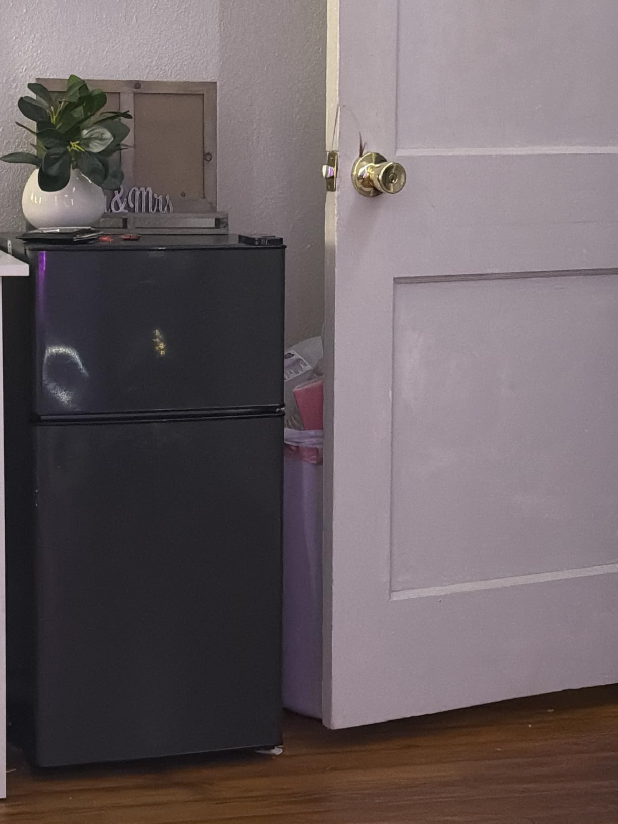 2.4 Cu.Ft Small Refrigerator with Freezer Dorm Mini Fridge Removable Plastic Shelves Ideal for Home, Office, Dormitory Silver customer photo 1