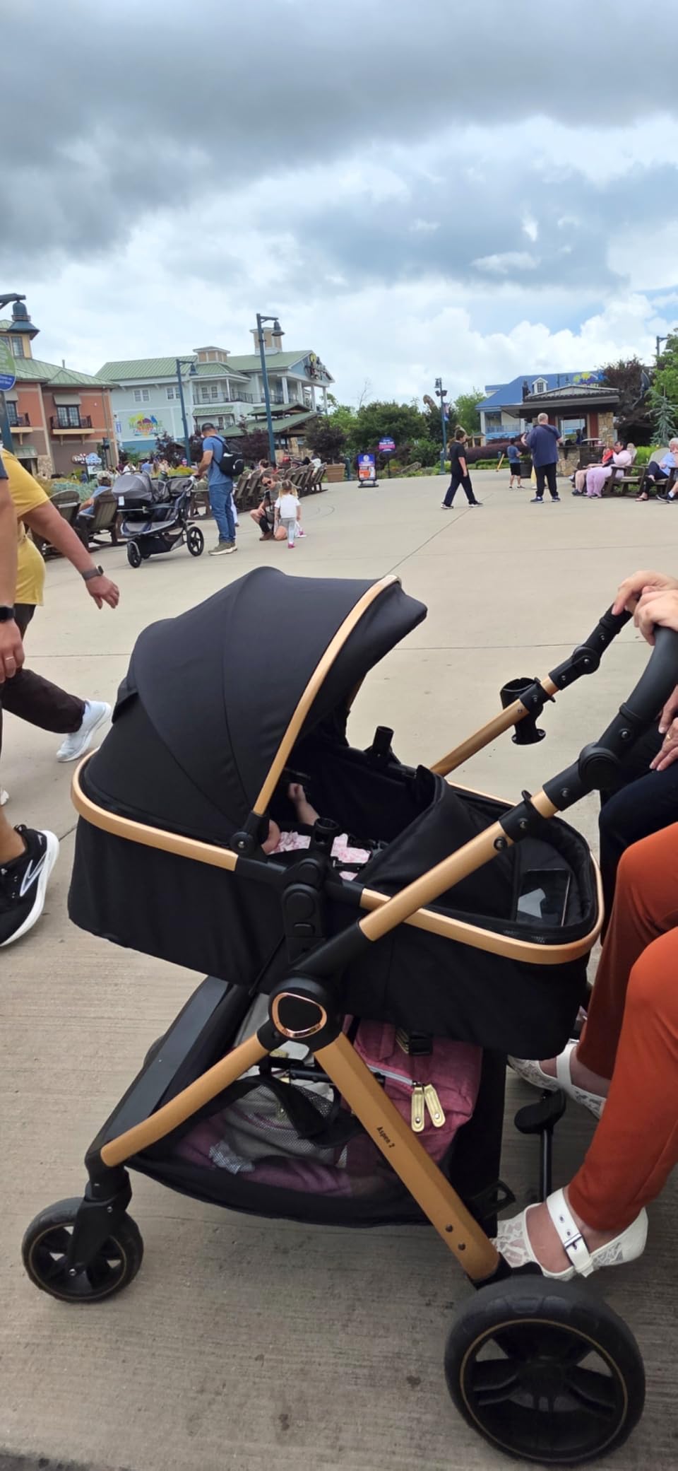 Accombe 2-in-1 Convertible Baby Stroller for Newborn to Toddler | Skin-friendly Breathable Fabric, All-terrain Wheels for Smooth Ride, Adjustable Canopy with UPF50+ Protection customer photo 1