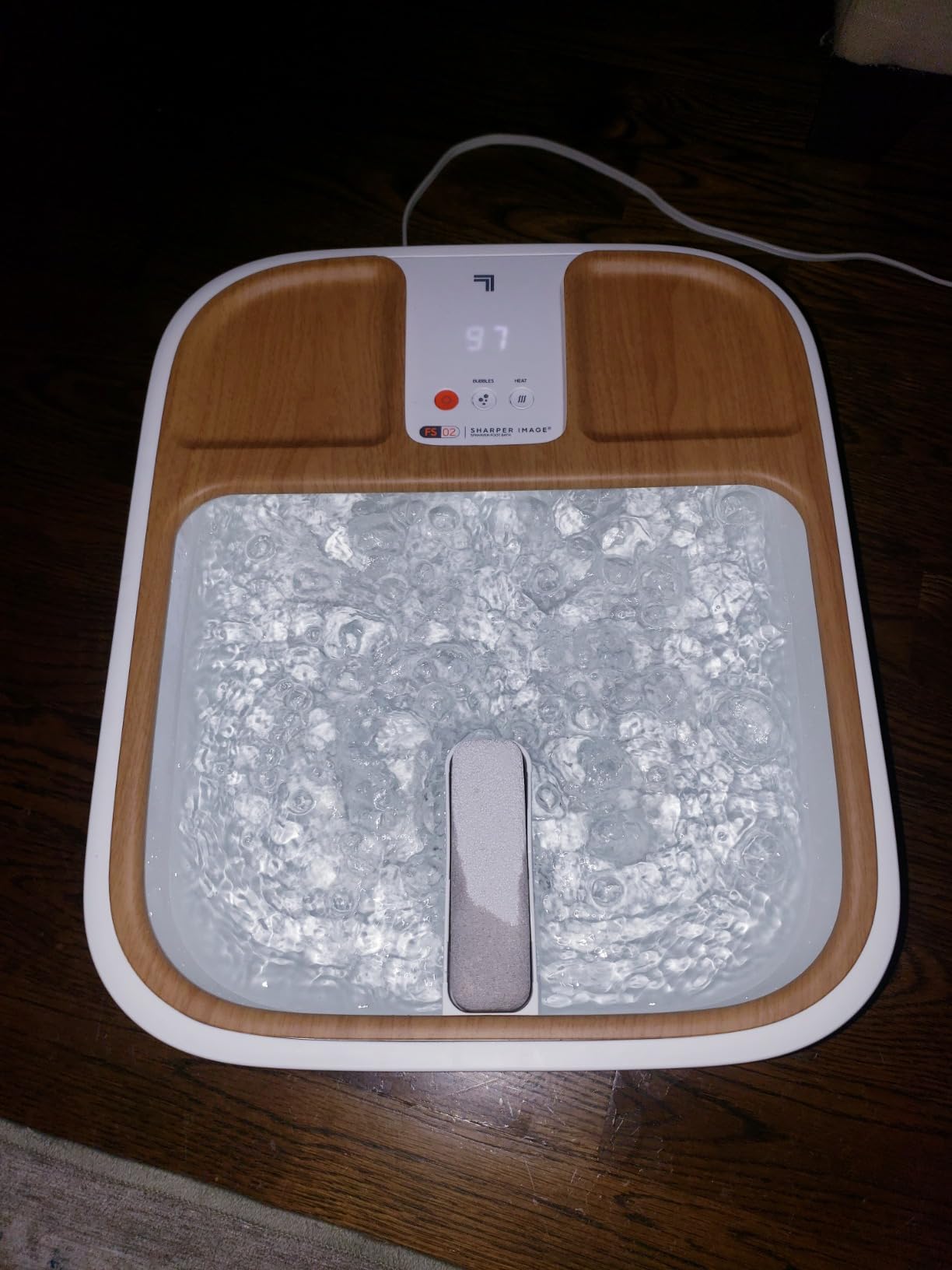 Sharper Image Spahaven Foot Bath Deluxe - Heat, Bubble Jets, Massage Rollers, Pumice Stone Foot Scrubber, Feet Pedicure Tools customer photo 2