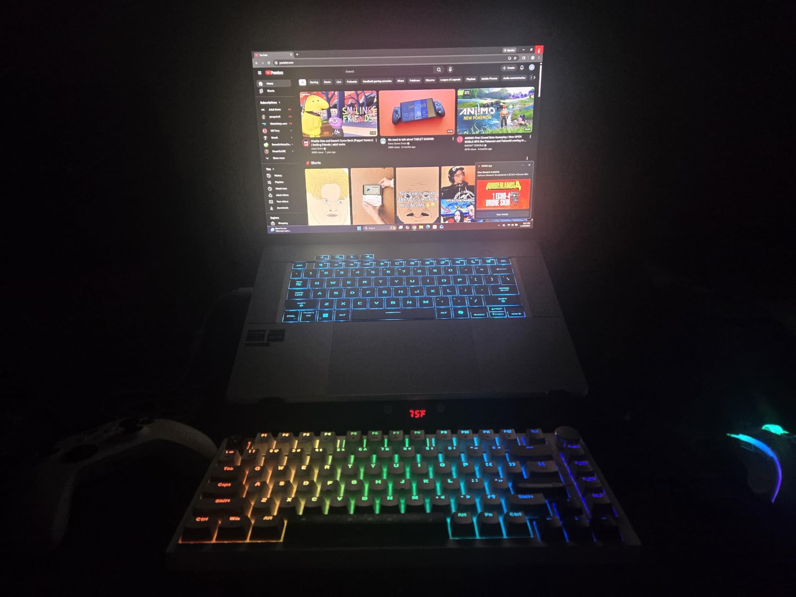 75 Percent Keyboard Gasket-Mounted with Sound Absorbing Pads, 82-Key Compact Wired RGB Mechanical Gaming Keyboard Hot-Swap Socket for Win, Fog Blue customer photo 2