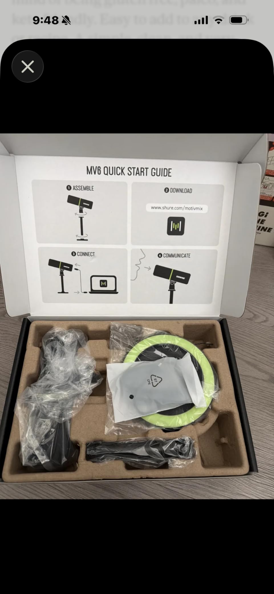 Shure MV6 USB Gaming Microphone for Streaming, Podcasting & Recording - Dynamic USB-C Mic with Voice Isolation, Auto Level Mode, DSP Audio Control customer photo 2