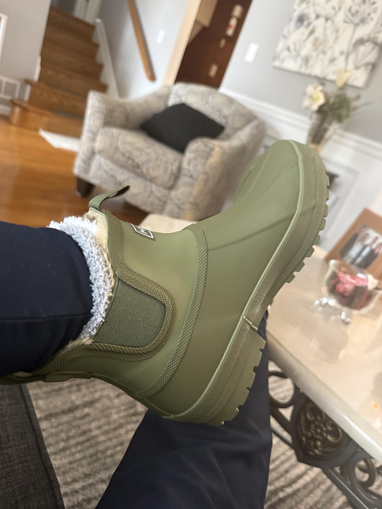Women's Saltwater Winter Rain Boots Waterproof Duck Chelsea Lined Outdoor Garden Boot customer photo 2