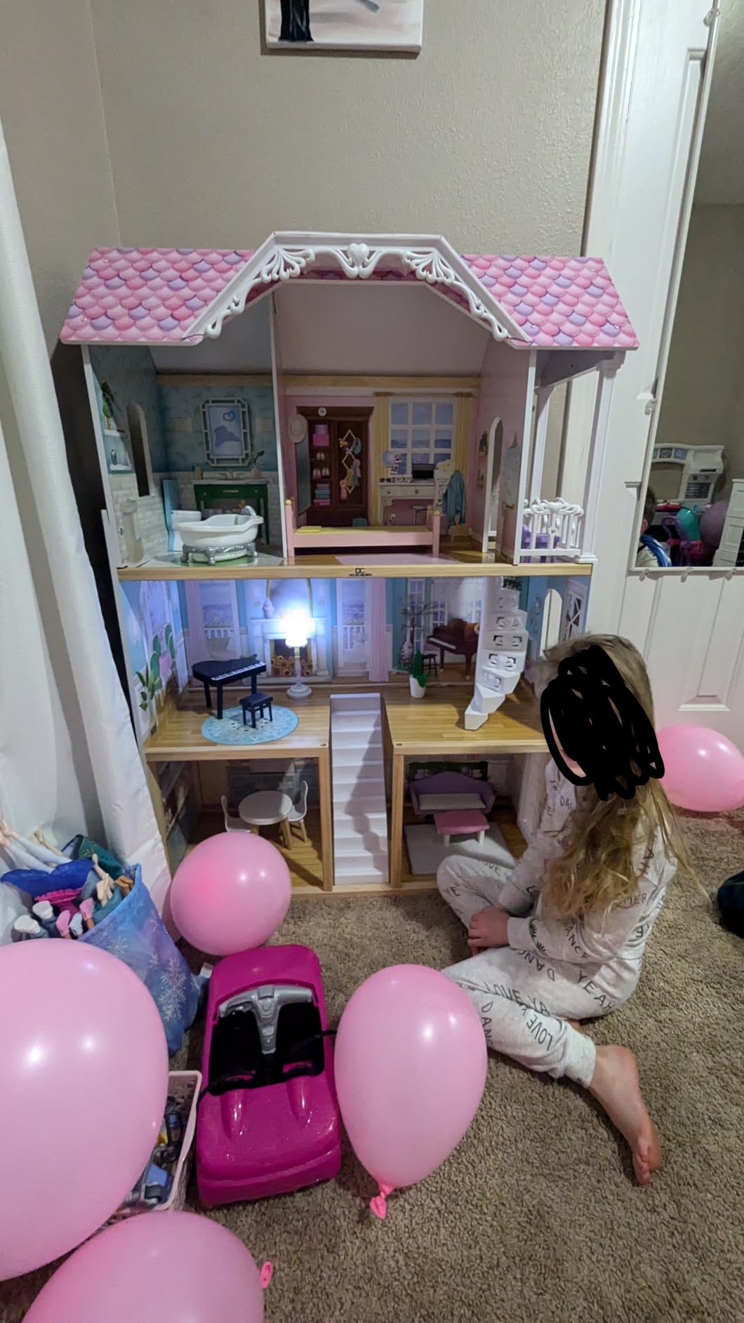 Delta Children MySize Dollhouse - Large 3-Story Dollhouse with 7 Rooms Includes 12 Accessories - Fits 12-inch Dolls customer photo 2