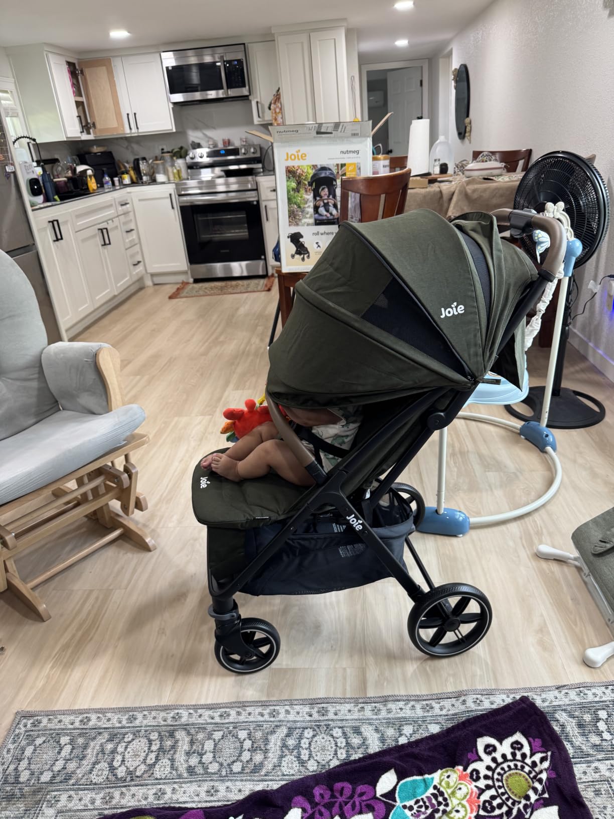 Joie Baby, Nutmeg Compact Travel Stroller, Lightweight Baby Stroller with One-Hand Fold, Multi-Position Recline, Smooth Ride Suspension (Shale) customer photo 1