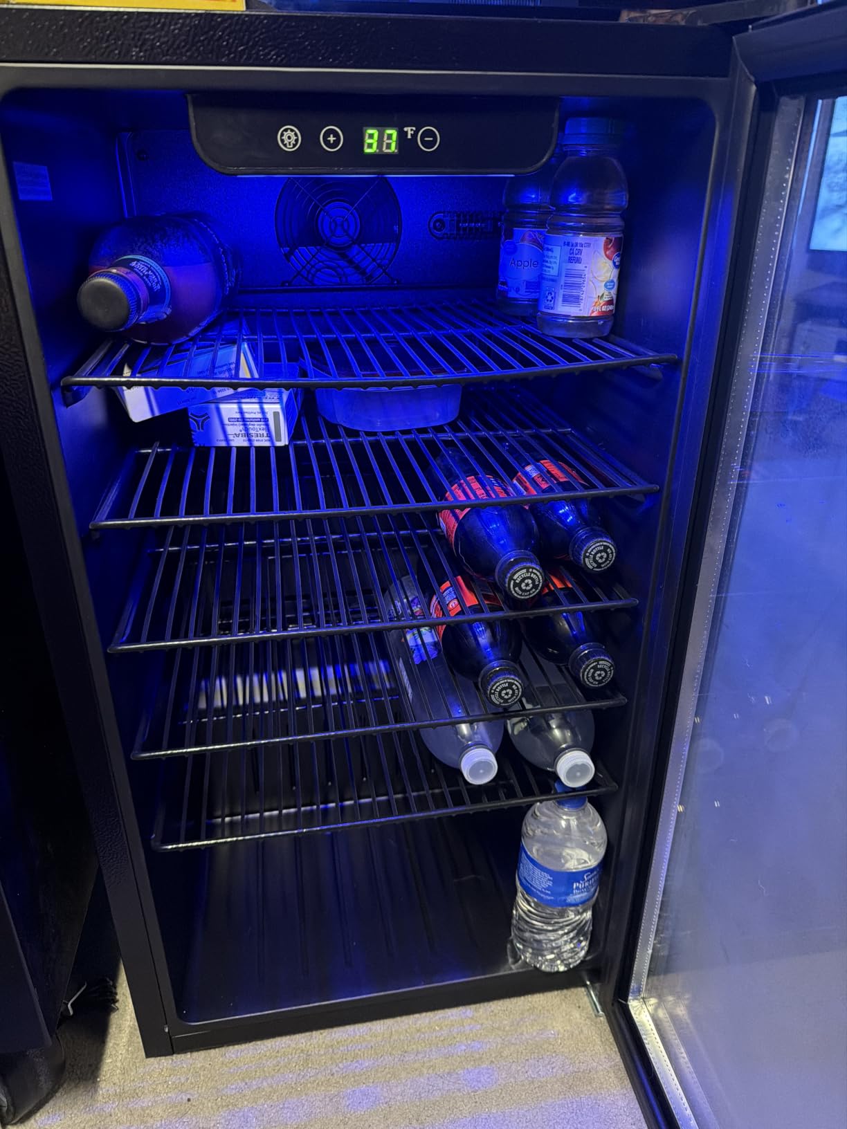 EUHOMY 18L Beverage Refrigerator Cooler, 24 Cans Mini Fridge with Quiet Compressor, Countertop Small Fridge with 40F-61F Digital Temperature Control, LED Light for Home, Bar, Office customer photo 2