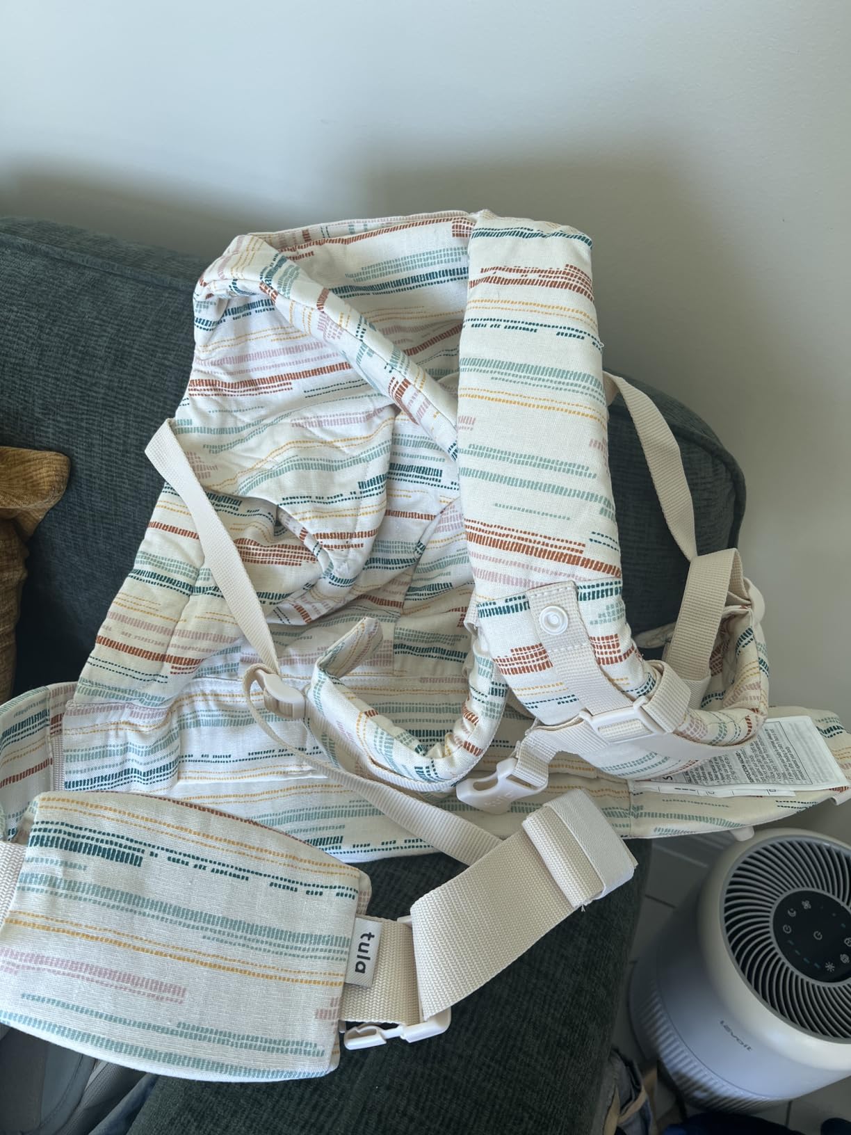 Baby Tula Explore Cotton Multi-Position Baby Carrier | Adjustable Newborn to Toddler Carrier, Multiple Positions, Front and Back Carry, Ergonomic Fit for 7-45 lbs, Seedling customer photo 2