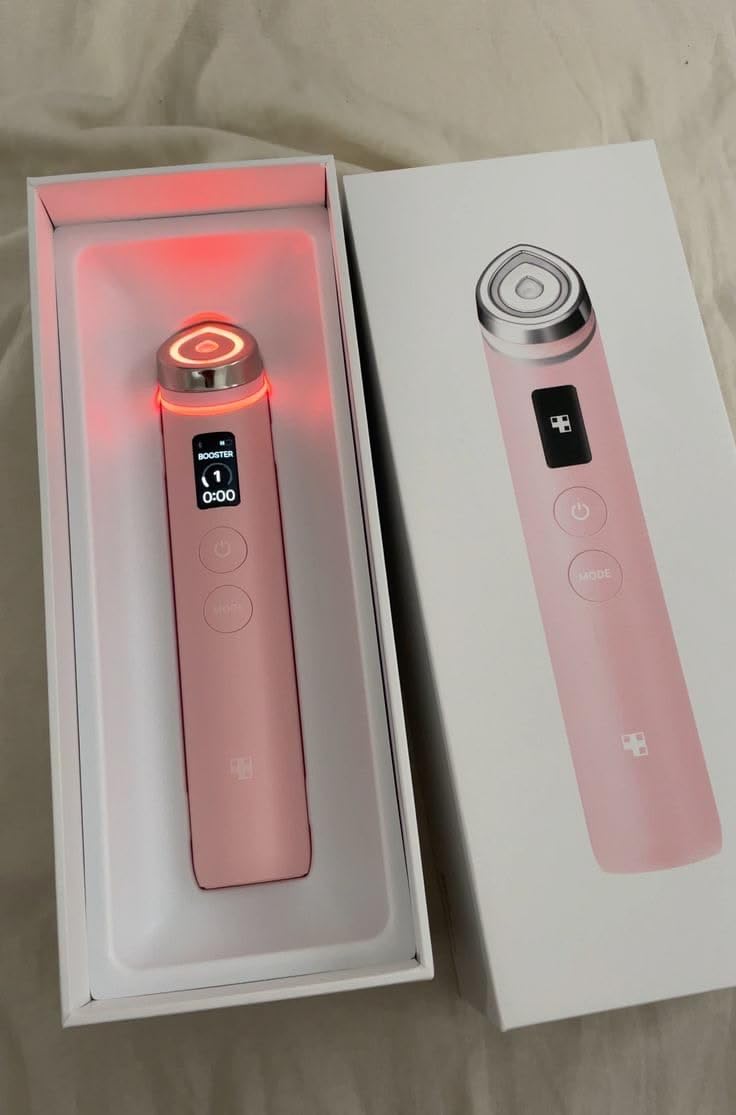 Medicube Booster Pro | 6-in-1 Real Glass Glow Beauty Massager | for Clear, Radiant, Firmer-Looking Skin | Korean Skin Care | Pink customer photo 2