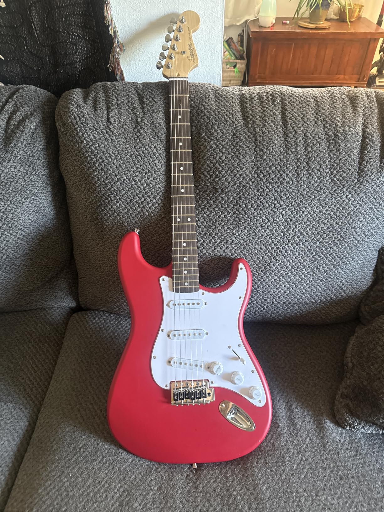 Fender Squier Stratocaster Electric Guitar - Daphne Blue Bundle with Amplifier, Gig Bag, Cable, Strap, Picks, and Austin Bazaar Instructional Video customer photo 1
