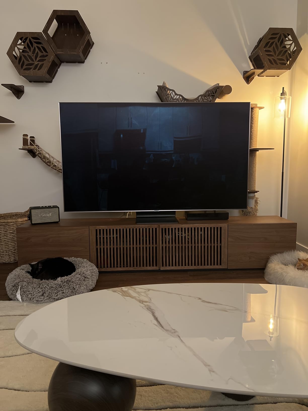 Mid Century Modern TV Stand for 80+ Inch TVs, 94.48