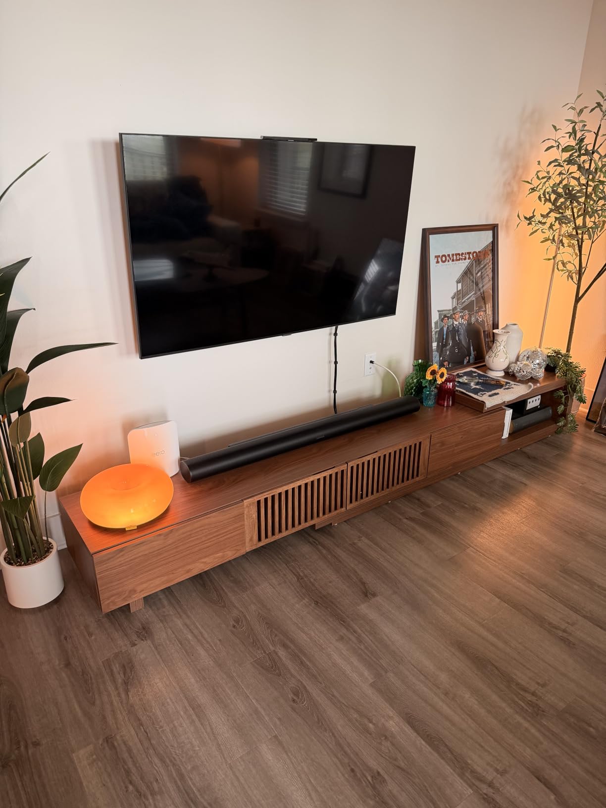 Mid Century Modern TV Stand for 80+ Inch TVs, 94.48