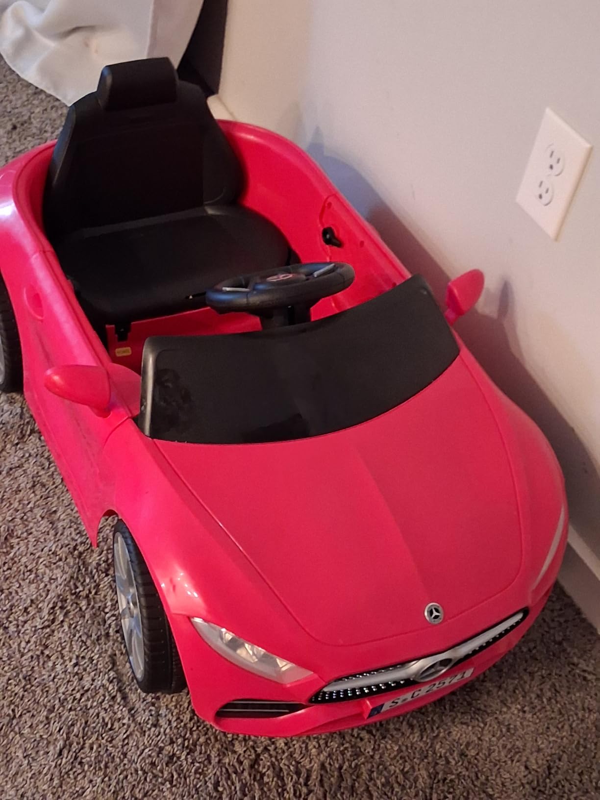 Licensed Mercedes-Benz CLS 350 12V Ride On Car Truck for Kids | Ride on Toys for Toddlers w/Parent Control, Spring Suspension, Power Wheels for Girls w/Bluetooth, Music, LED Lights (Pink) customer photo 1