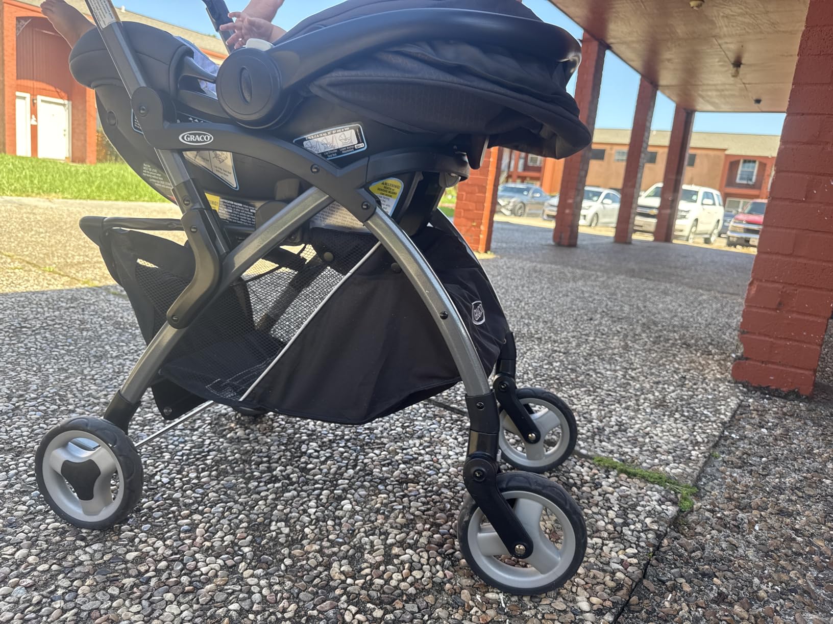 Graco Gomax Frame Stroller, Accepts All Graco Infant Car Seats, Backpack Style Lightweight Travel Stroller Frame customer photo 1