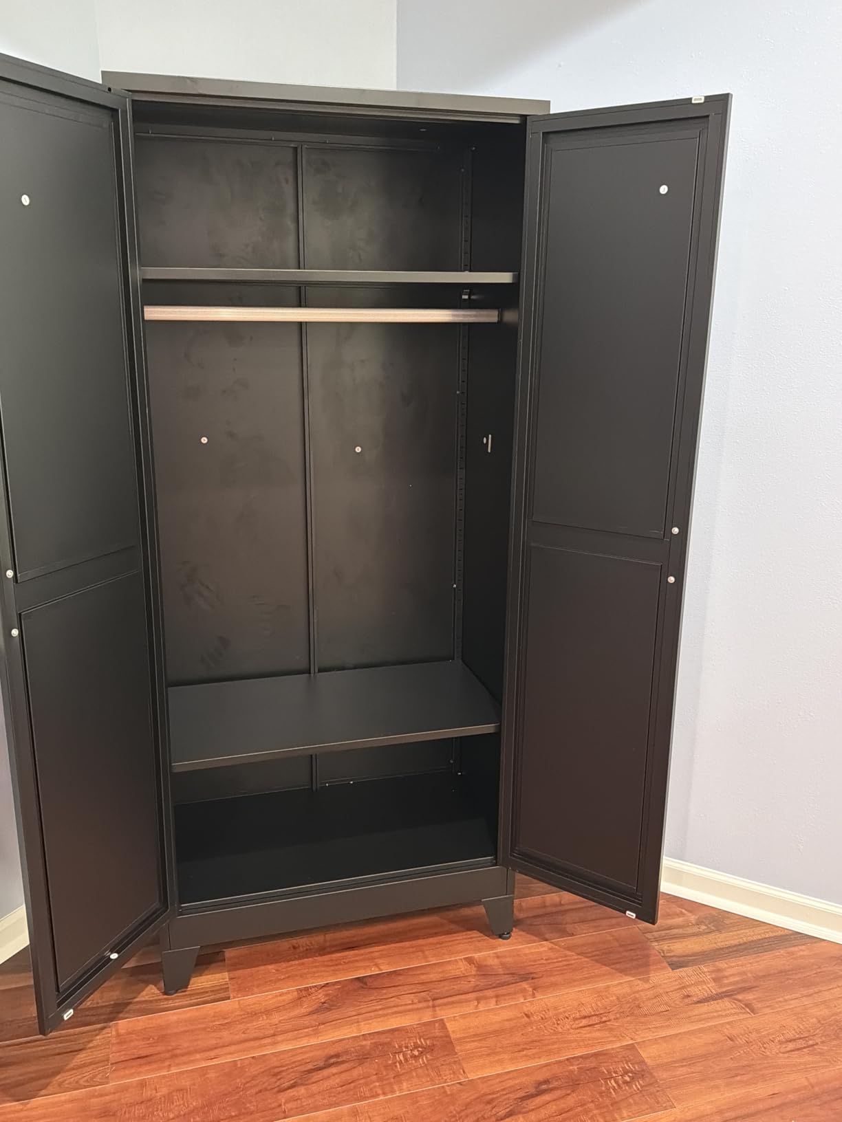 Metal Armoire Wardrobe Closet Storage Cabinet customer photo 2