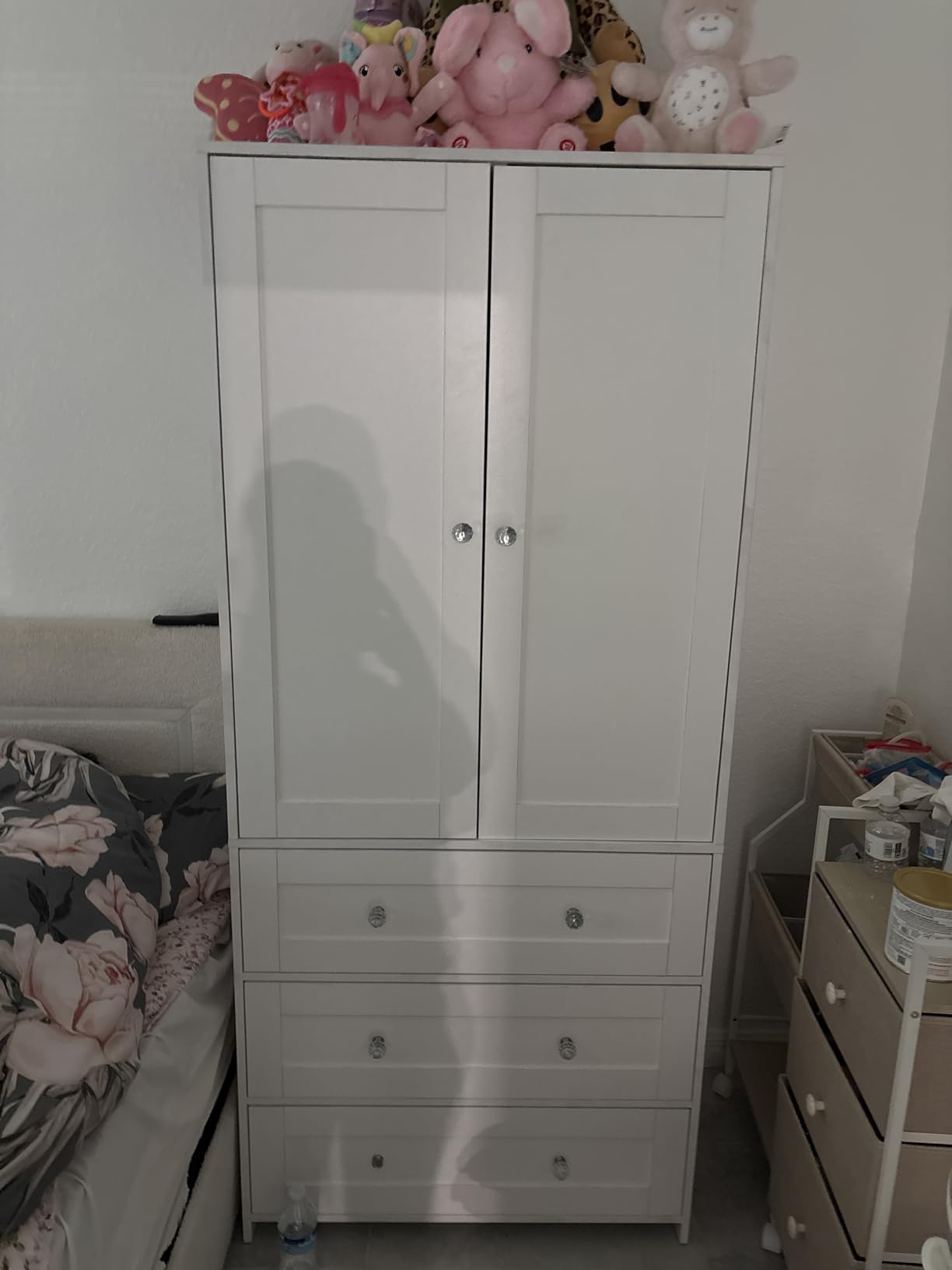 VOWNER Armoire Wardrobe Closet with Drawers and Mirror customer photo 1