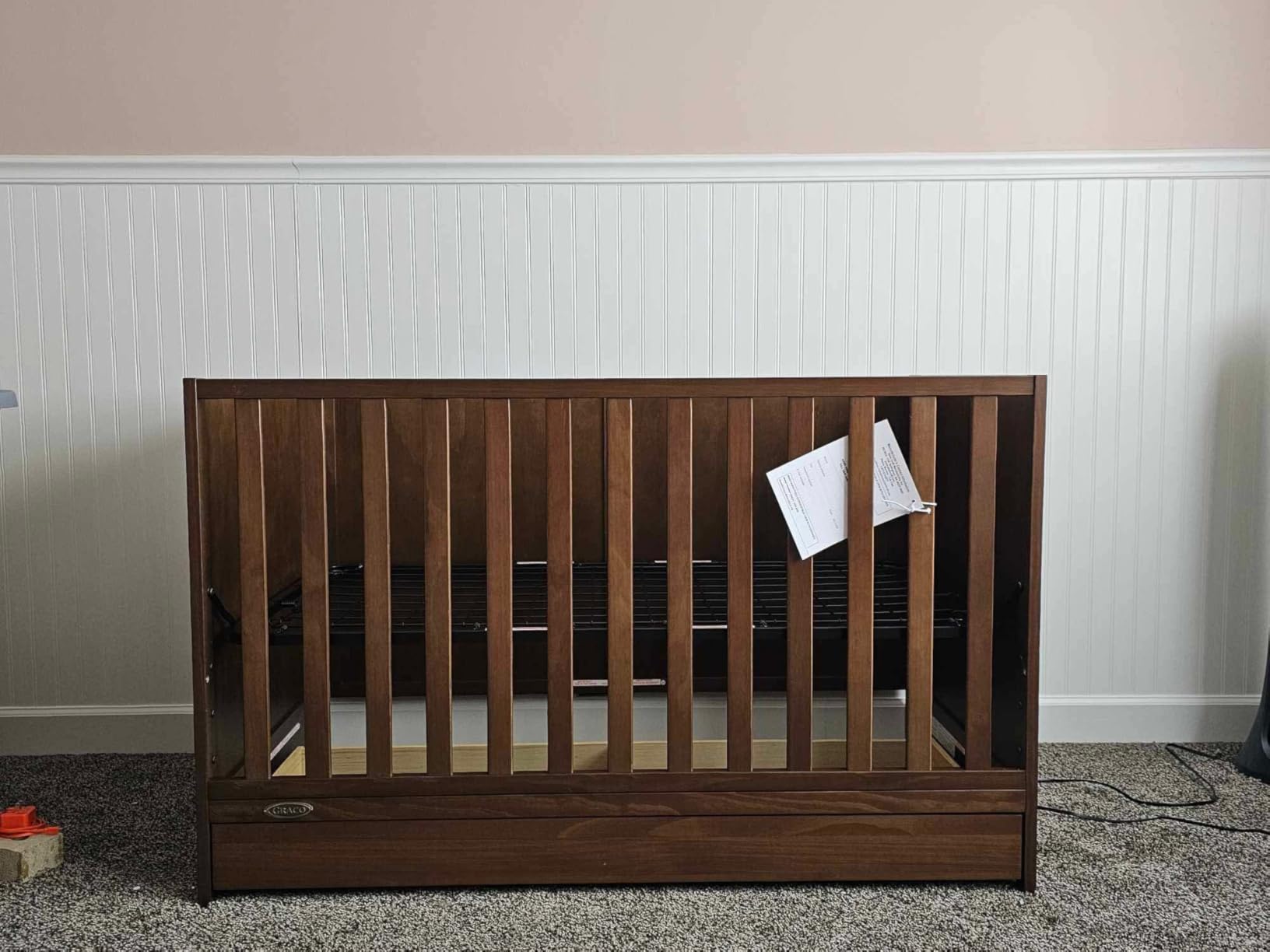 Graco Theo 3-in-1 Convertible Crib with Storage Drawer, White | GREENGUARD Gold Certified Baby Crib Crafted from Wood, Converts to Toddler Bed, Daybed, and Full-Size Bed customer photo 2
