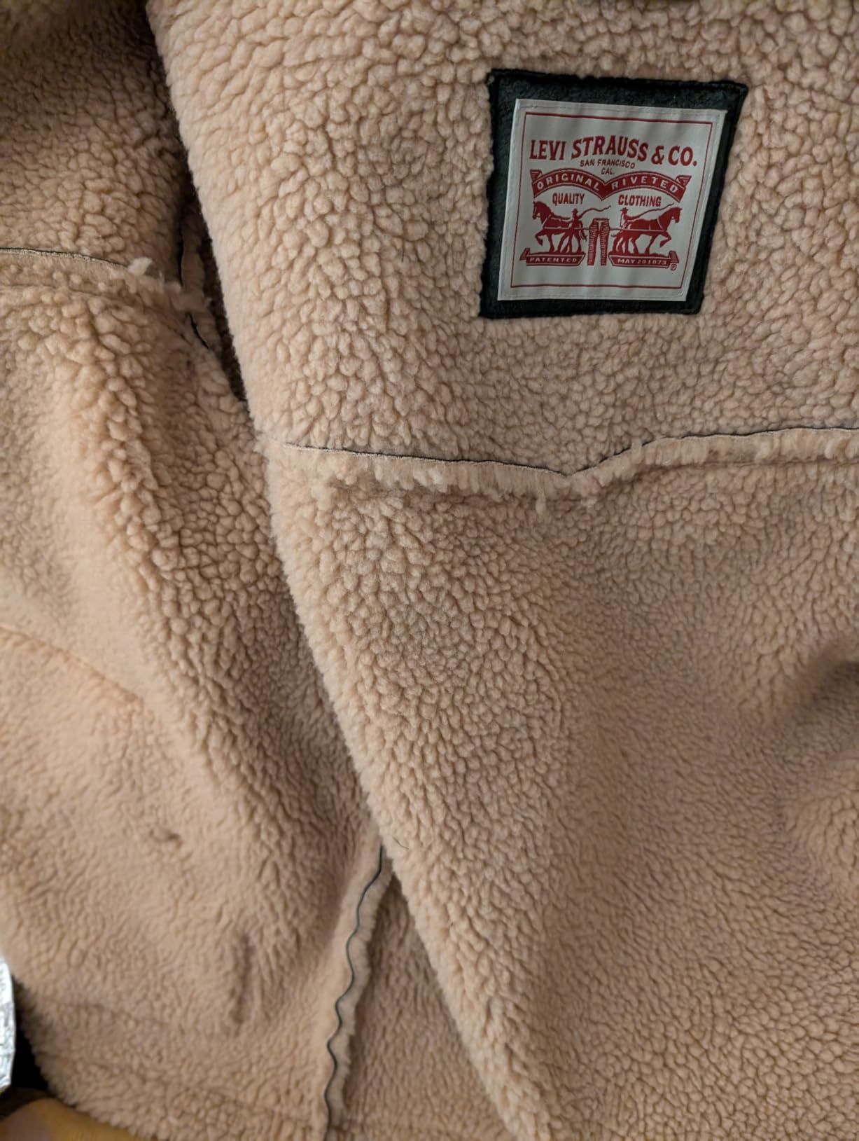 Levi's Men's Levi's Men's Mixed Media Faux Shearling Jacket customer photo 2