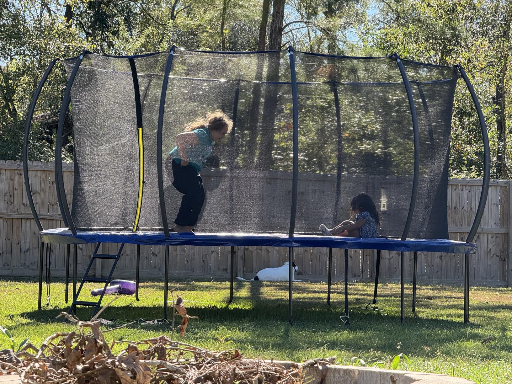 ORCC 1300LBS Weight Capacity Trampoline with Basketball Hoop, Water Sprinkler & Spiral Ground Stakes customer photo 2