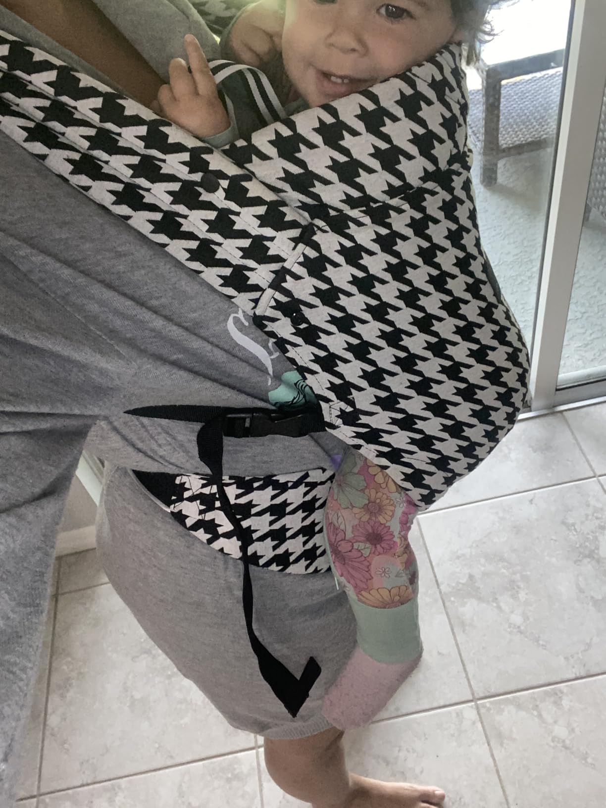 GROWNSY Baby Carrier Newborn to Toddler with Head Support, Houndstooth | Lightweight Ergonomic for Infant 7-44 lbs Newborn, Easy to Wear Hands Free Infant Carriers for Baby 0-36 Months customer photo 1