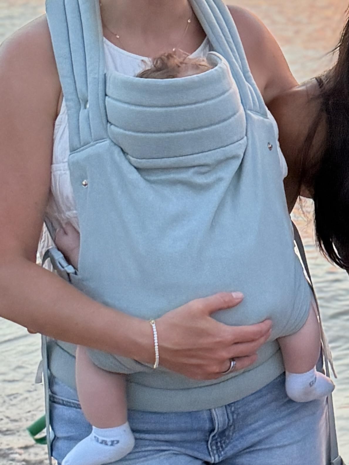 Ergonomic Baby Carrier Newborn to Toddler, Lightweight & Breathable Cotton Infant Carrier for Hands Free Comfort (Houndstooth) customer photo 1