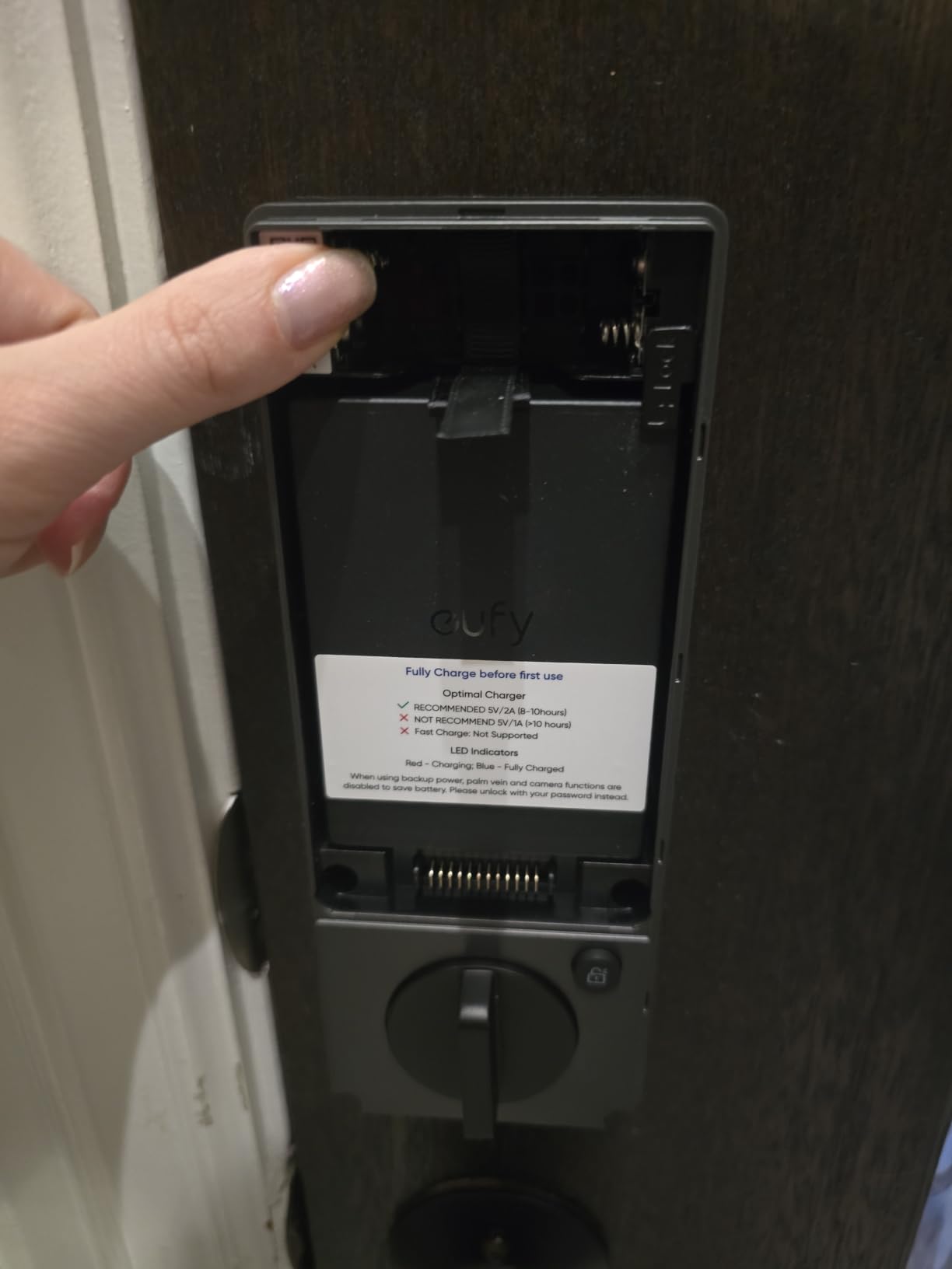 eufy Security Smart Lock FamiLock S3 Max with Palm Vein Recognition, Keyless Entry Front Door Lock, Wi-Fi Keypad Deadbolt+ 2K HDR Doorbell Camera, 16GB Built-in Storage, BHMA 1, Rear Lock Video Screen customer photo 2