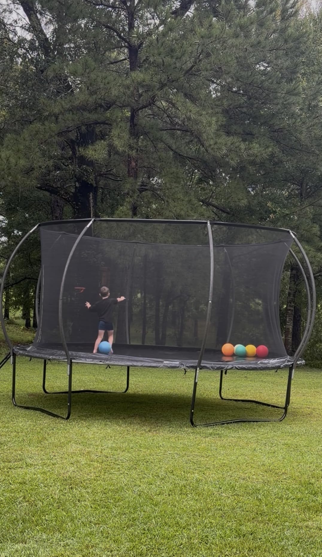 Gigu 10FT 12FT 14FT 15FT 16FT Recreational Trampolines with Enclosure Net and Ladder and Anti-Rust Coating, ASTM Approved Trampoline Outdoor for Kids and Adults customer photo 2