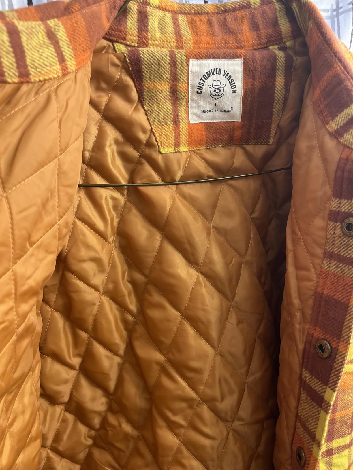 Dubinik® Mens Shacket Lightweight Jacket Cozy Warm Lined Overshirt Flannel Shirts For Men Long Sleeve Snap Casual Plaid customer photo 2