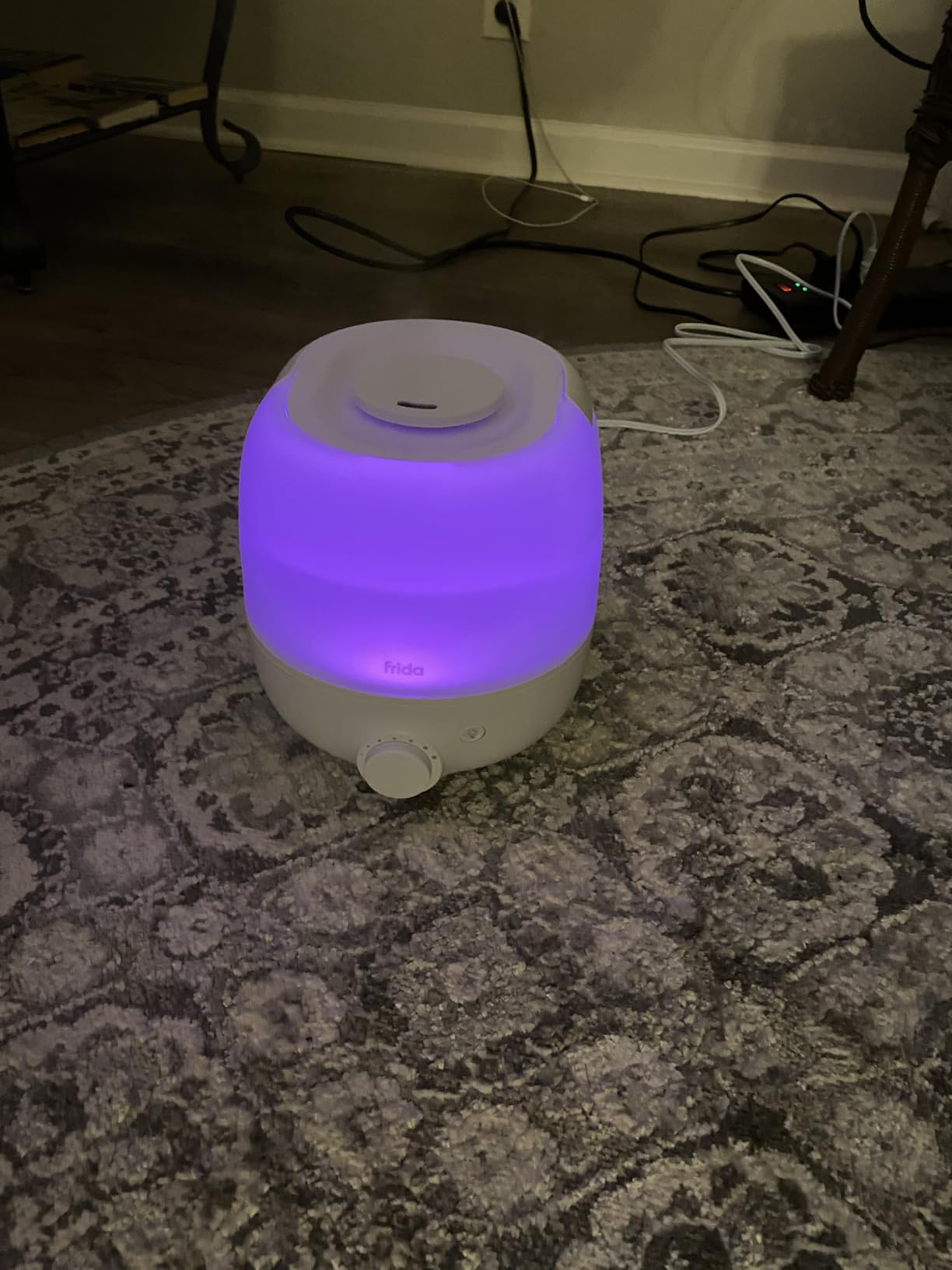 Frida Baby 3-in-1 Cool Mist Humidifier for Large Rooms, Top Fill Humidifier for Bedroom, Allergy Relief, 60 Hour Runtime + Nightlight, Auto Shut-Off, Quiet, Carry Handle, Essential Oil Diffuser customer photo 1