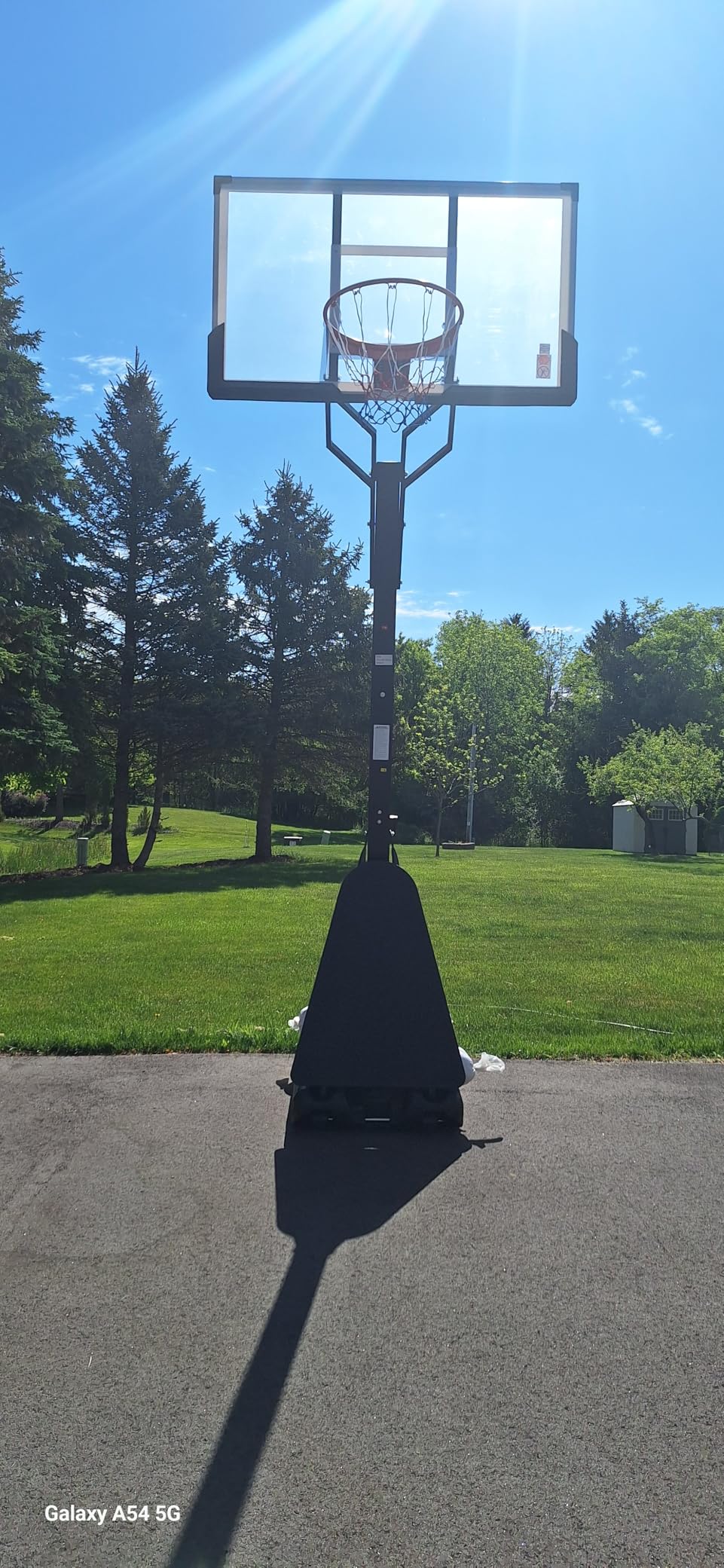 Basketball Hoop Outdoor 44/48/54 Inch PC Backboard, 10FT Adjustable Basketball Goal, Portable Basketball Hoop for Kids/Teens/Adults in Backyard, Driveway and Indoor customer photo 1
