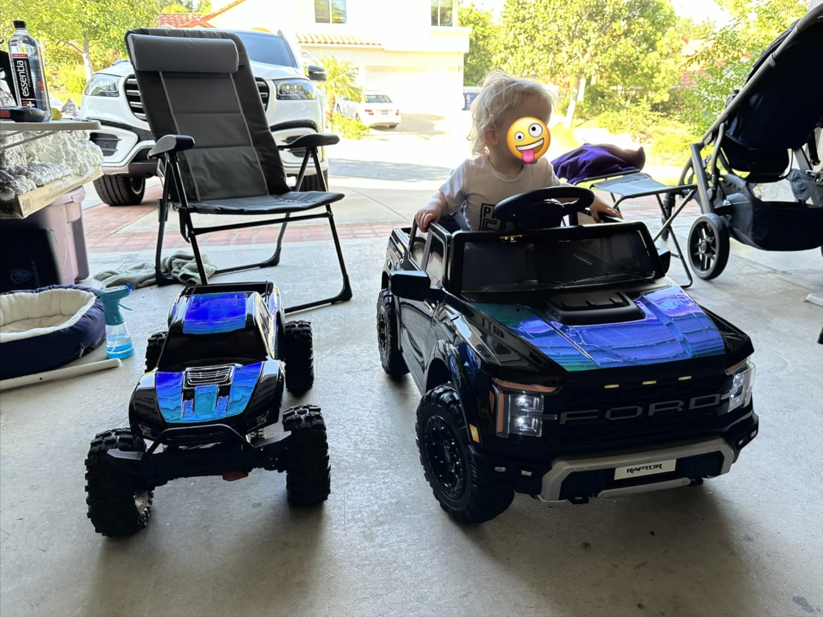 First Ride On Licensed Ford F-150 Raptor 12V Kids Ride on Truck, Ride on Toys for Toddlers with Remote Control, Electric Car for Kids with Truck Bed Storage, Smooth Start, Music, Bluetooth (White) customer photo 2