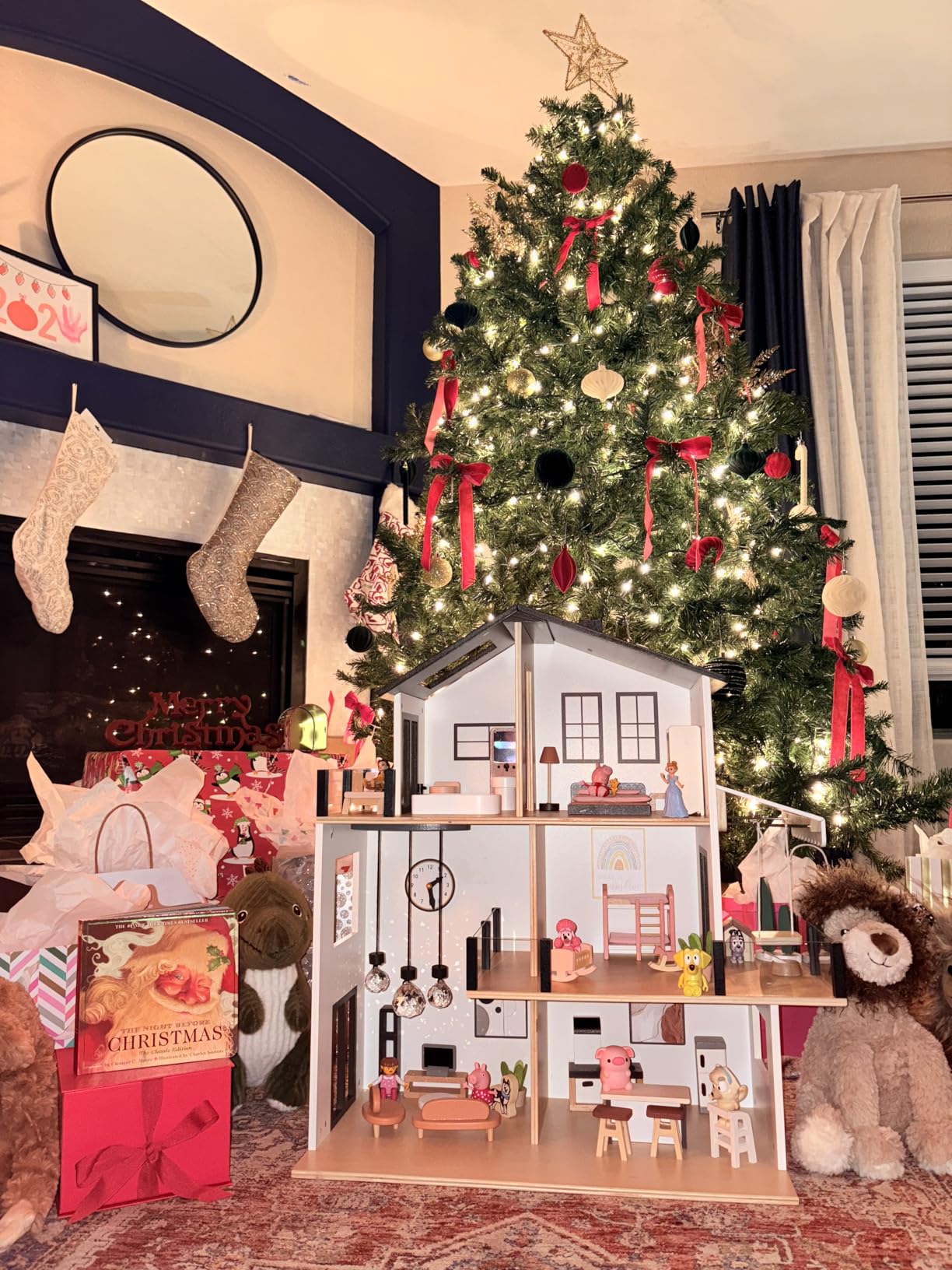 BIERUM Pink Wooden Dollhouse, Pretend Play Toy House for Girls & Toddlers | Comes with 39 PCS Furniture, Elevator & Garage, Multi-Room Design for Kitchen, Bathroom, Bedroom & Nursery Play customer photo 2