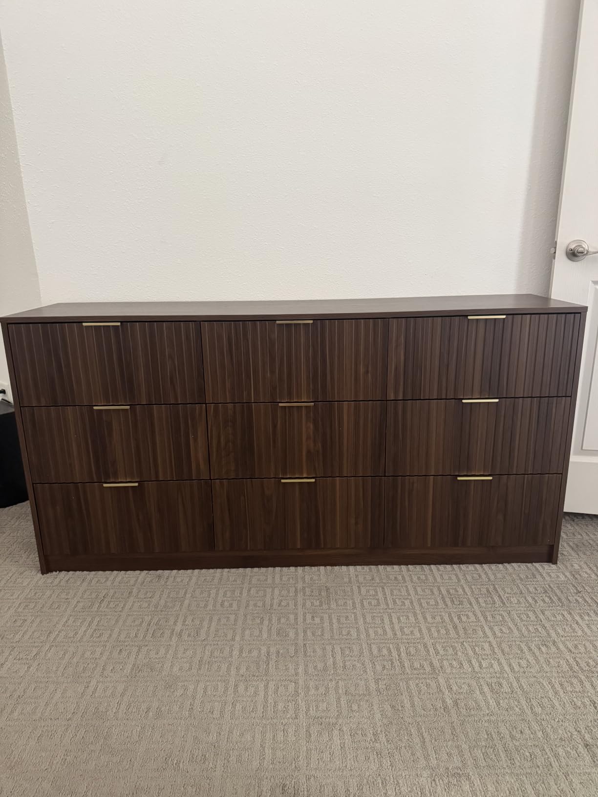 MAISONARIA Green 6 Drawer Dresser for Bedroom, 55