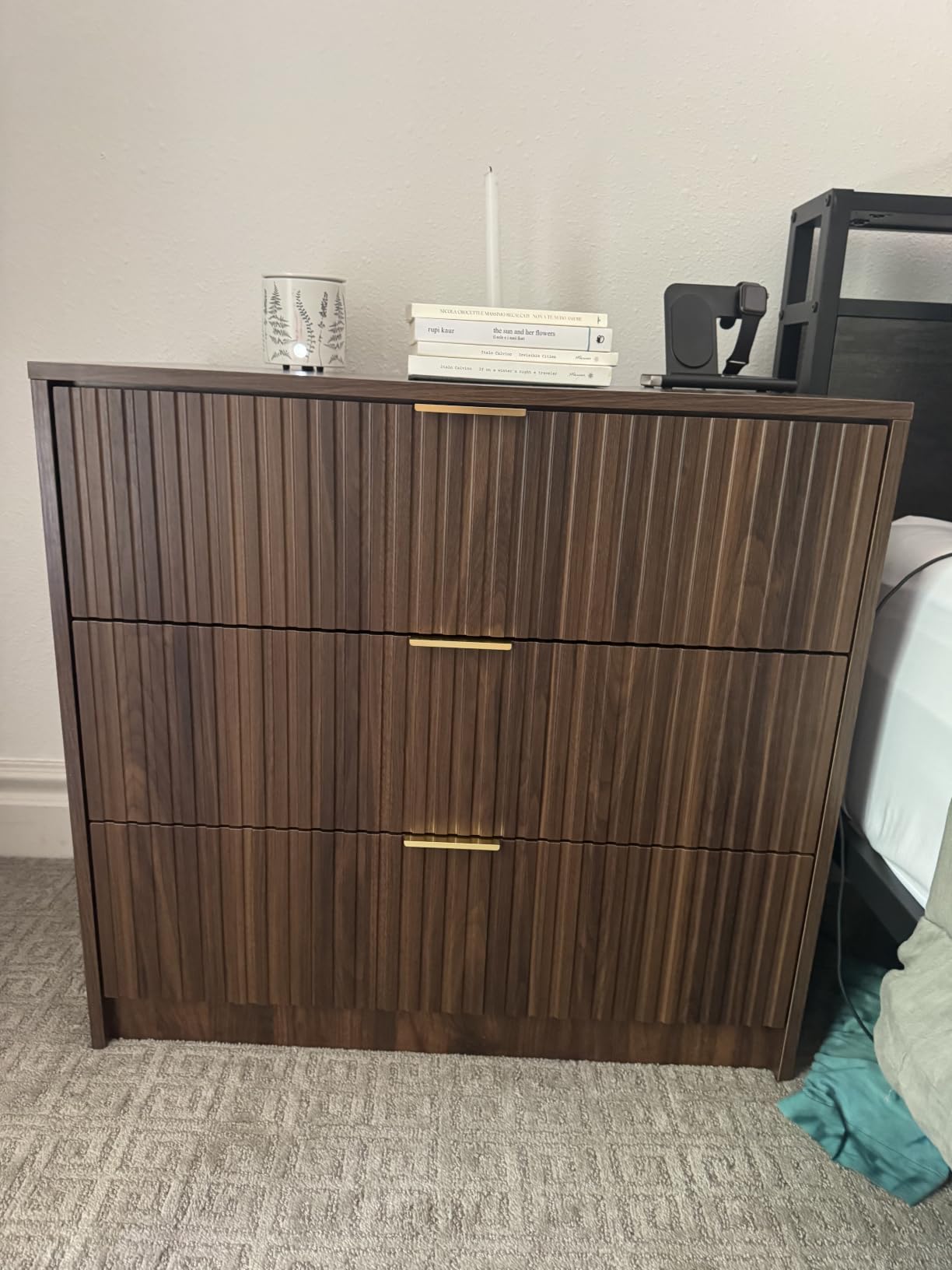 MAISONARIA Green 6 Drawer Dresser for Bedroom, 55